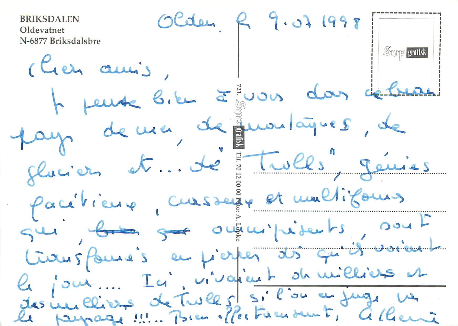 CPM Briksdalen Oldevatnet Briksdalsbre — Verso
