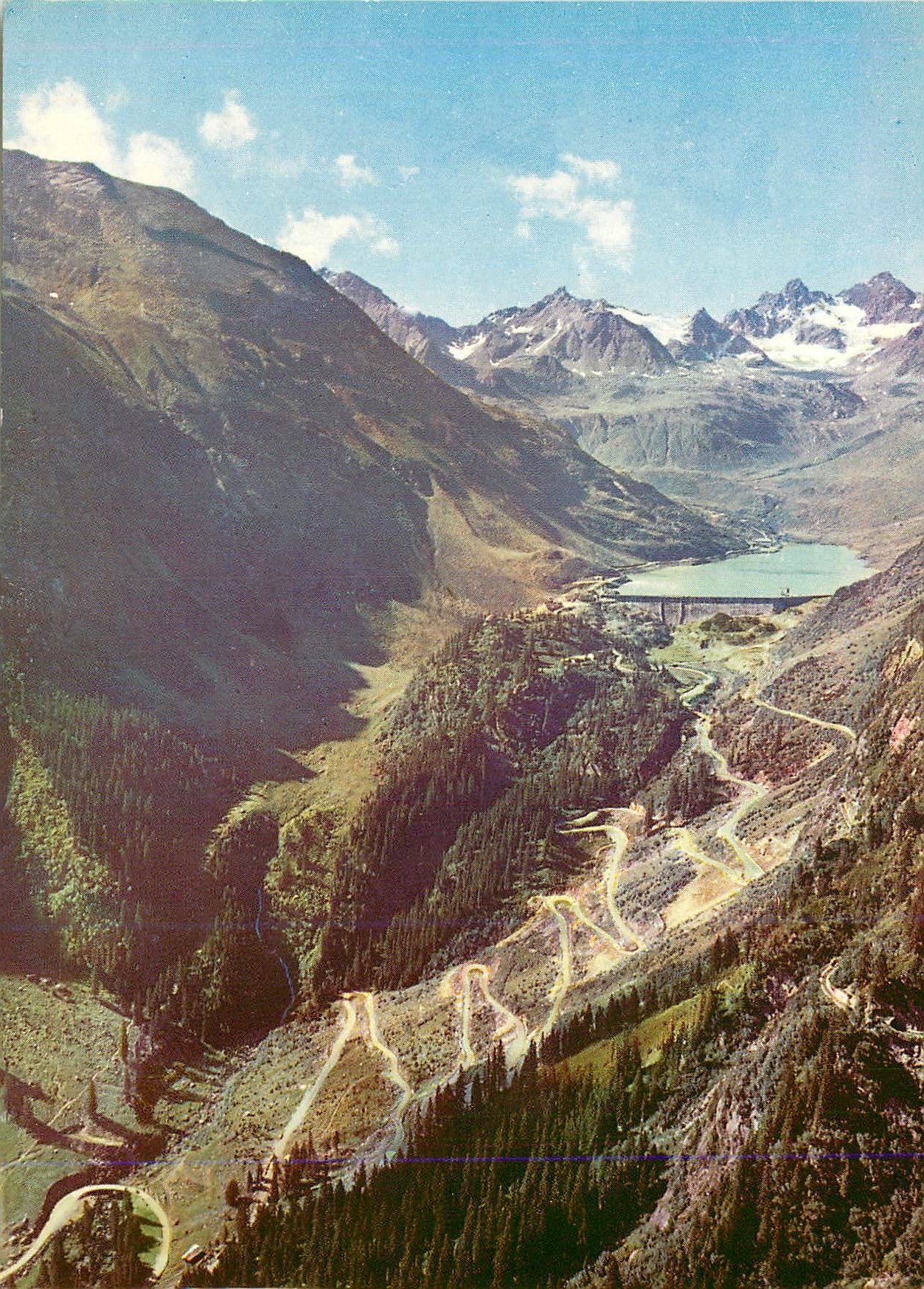 Silvretta-Hochalpenstraße — Vermuntstausee (1743 m), Litznzer-Seehorngruppe (3121 m) — Tiroliker Graphik, Innsbruck, Nr. 7121