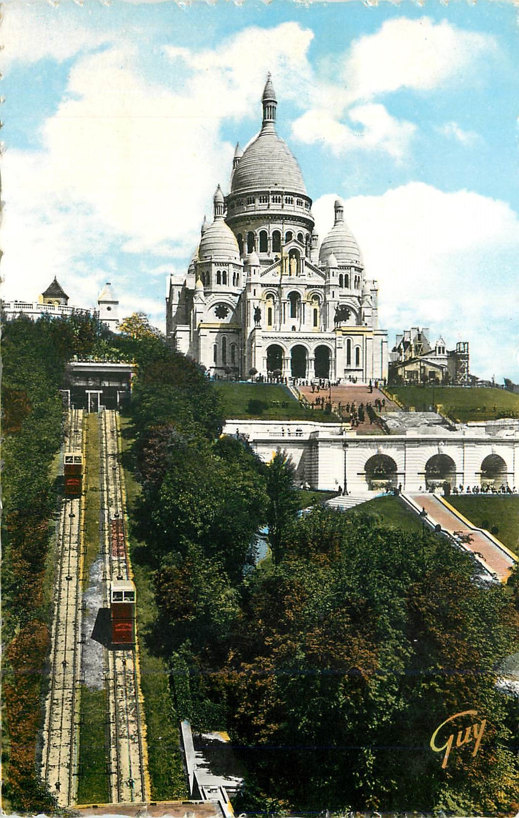 CPM Paris et ses Merveilles Basilique du Sacre Coeur de Montmartre (1876 1910) et le Funiculaire