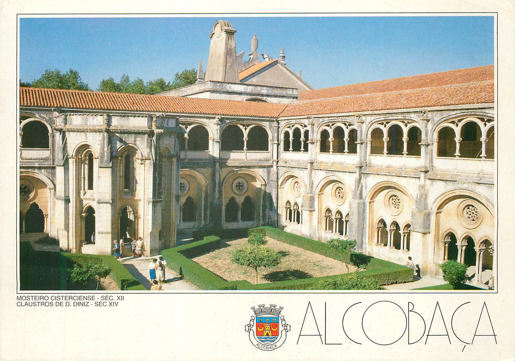CPM Alcobaca Mosteiro Cisterciense Sec XII Claustros de D Diniz Sec XIV Rota do Sol Portugal