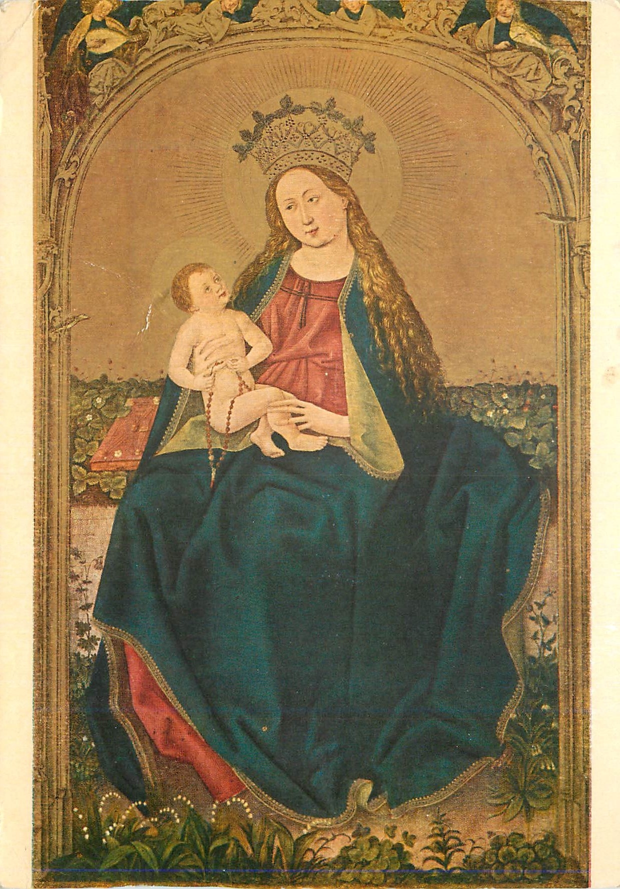 La Vierge aux fraises — Martin Schongauer (1445-1491) — Éditions Nomis, Paris