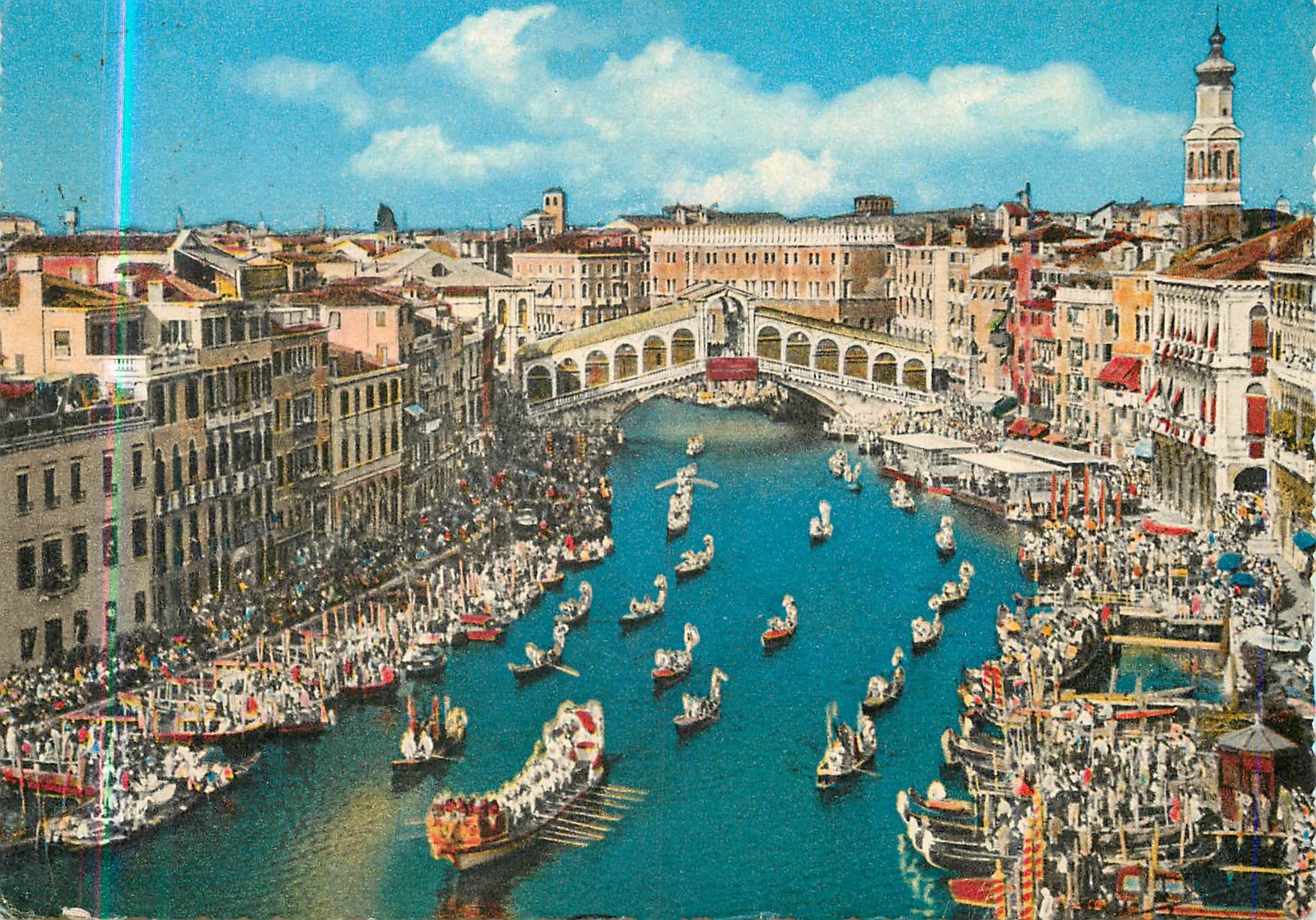 CPM Venezia Regate Historique etle Pointe de Rialto