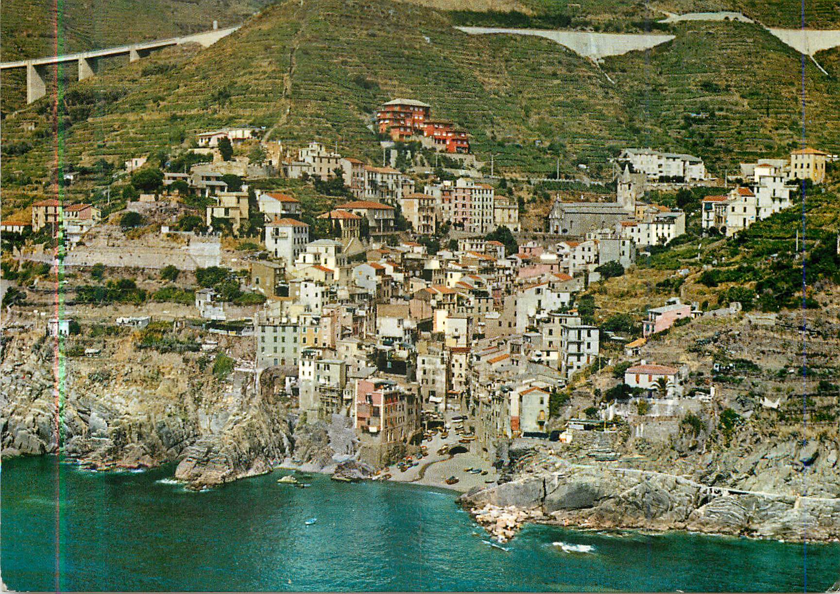 CPM Le Cinque Terre Riomaggiore Vue de l'Avion