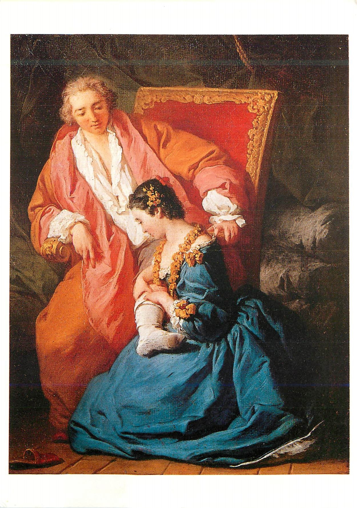 CPM Musee du Louvre Subleyras Pierre 1699 1749 La Courtisane Amoureuse