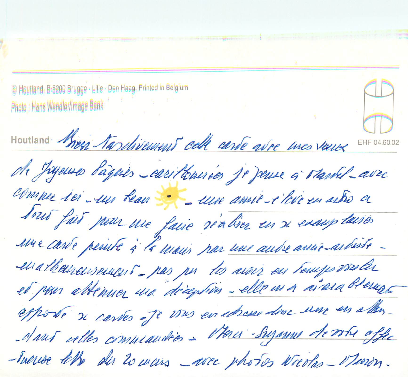 CPM Houtland Brugge Le Destin n'est pas Affaire de Chance Mais de Choix — Rückseite