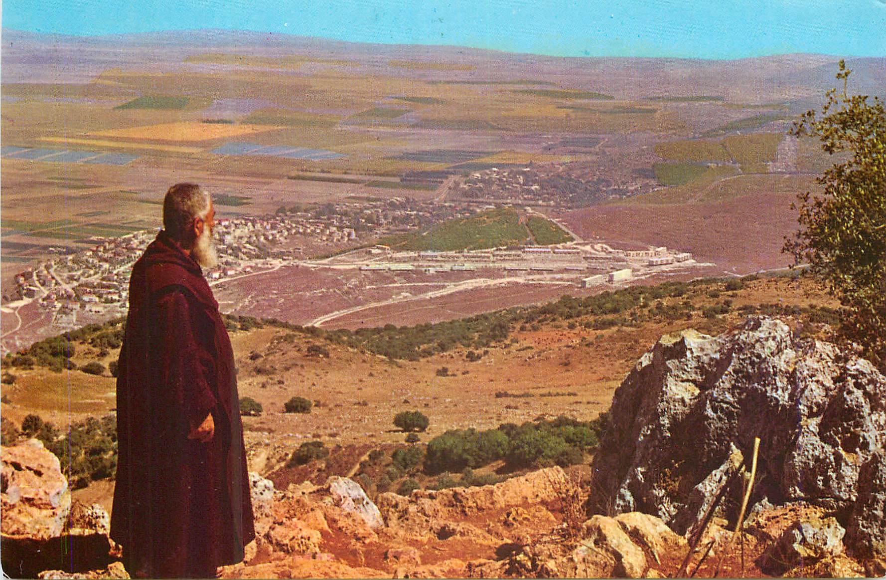 CPM Mt Carmel View on the Emek Vizreel Plain From The Church of the Prophet Elia Place of the Sacrifice (Muhraqah)
