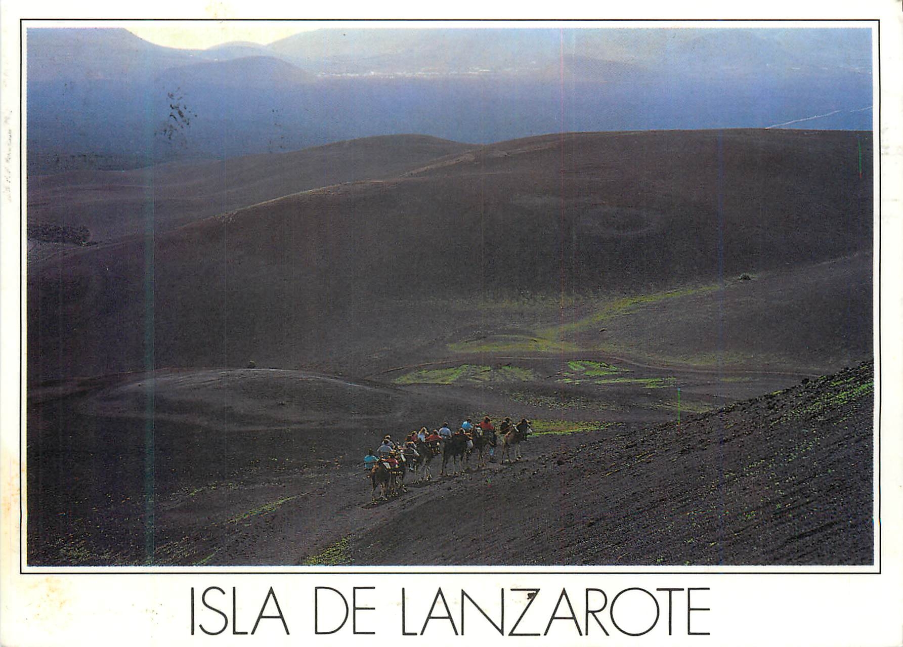 CPM Isla de Lanzarote Islas Canarias Timanfaya The Imposing Silence of Timanfaya is Broken by the Rhythmic Tread of the 