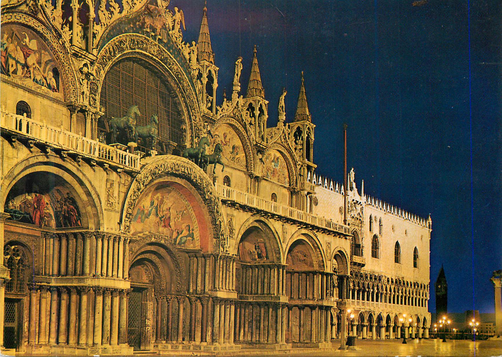 CPM Venezia Nocturne et Eglise St Marco