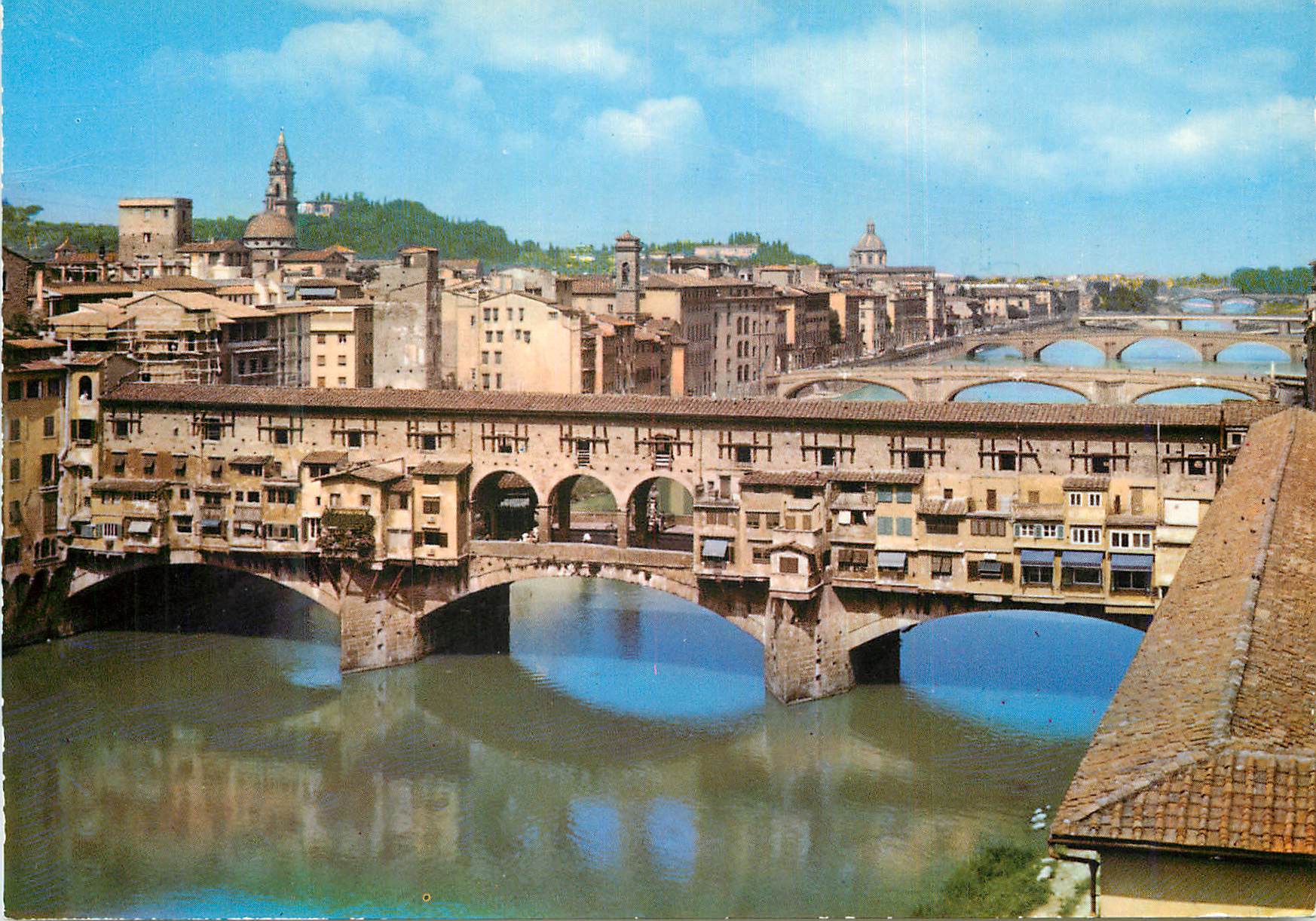 CPM Firenze Le vieux Pont et vue des Ponts
