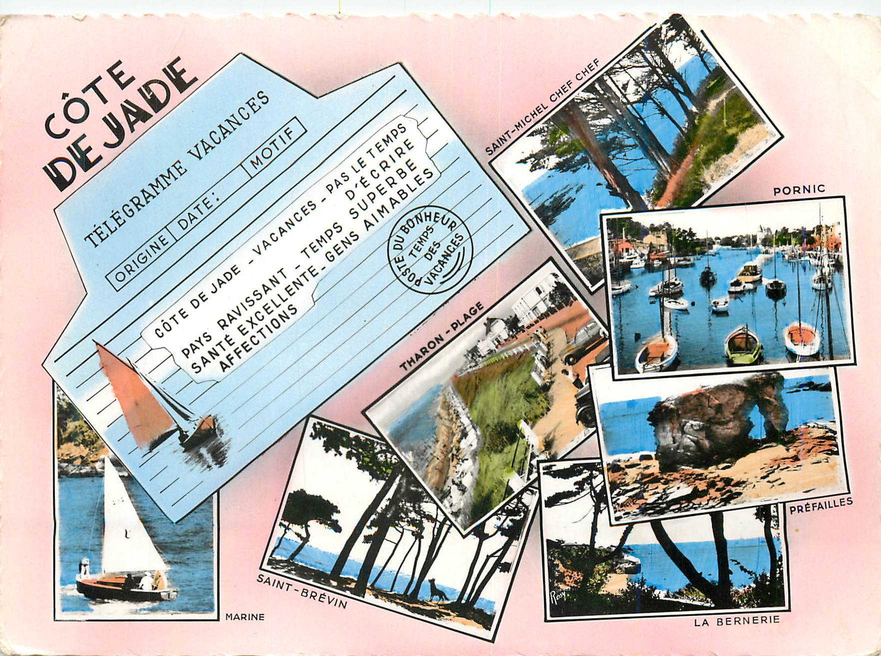 CPM Cote de Jade Marine Tharon Plage Pornic Prefailles La Berniere Saint Michel Chef Chef