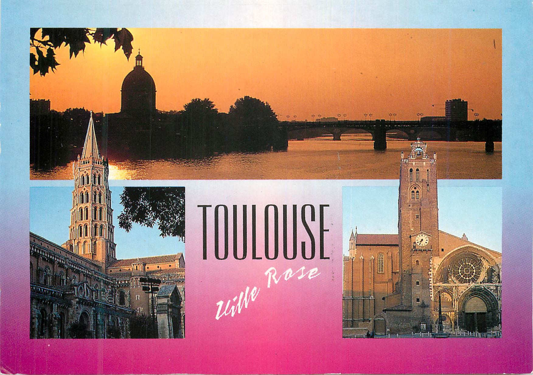 CPM Toulouse Capitale de Midi Pyrenees Jeux de Lumiere sur le Pont St Pierre