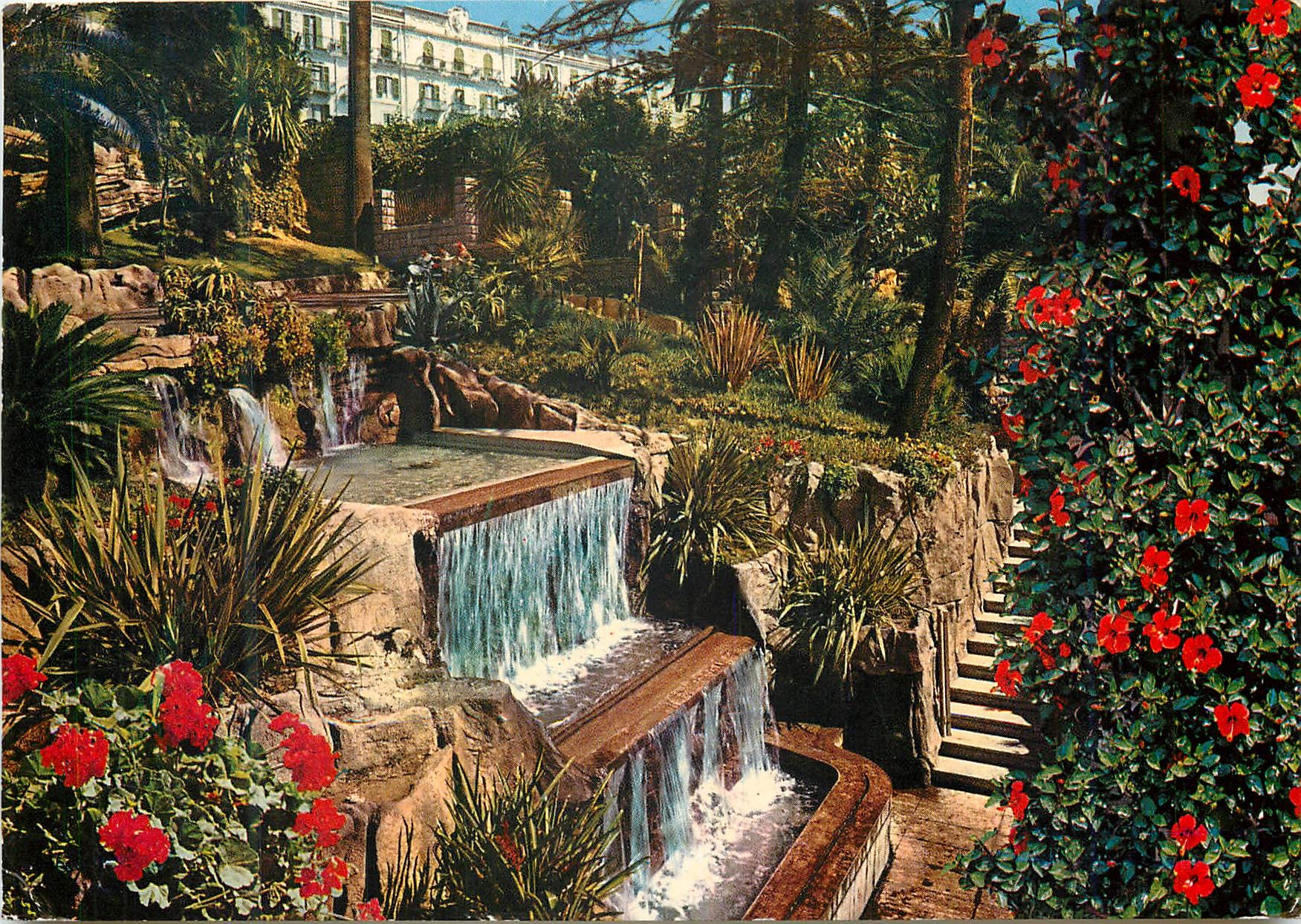 CPM Sanremo Cote des Fleurs les Fontaines au Jardin du Parc