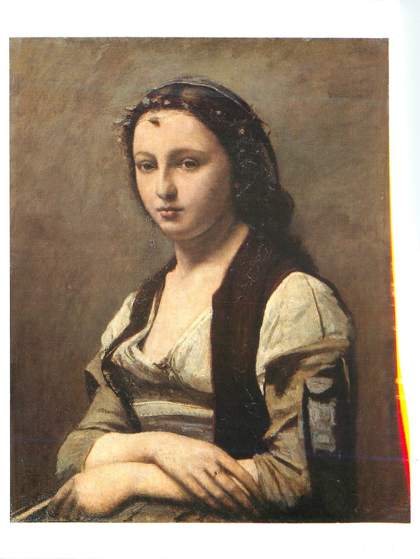 CPM Louvre Corot 1796 1875 La Femme a la Perle Acquis en 1912