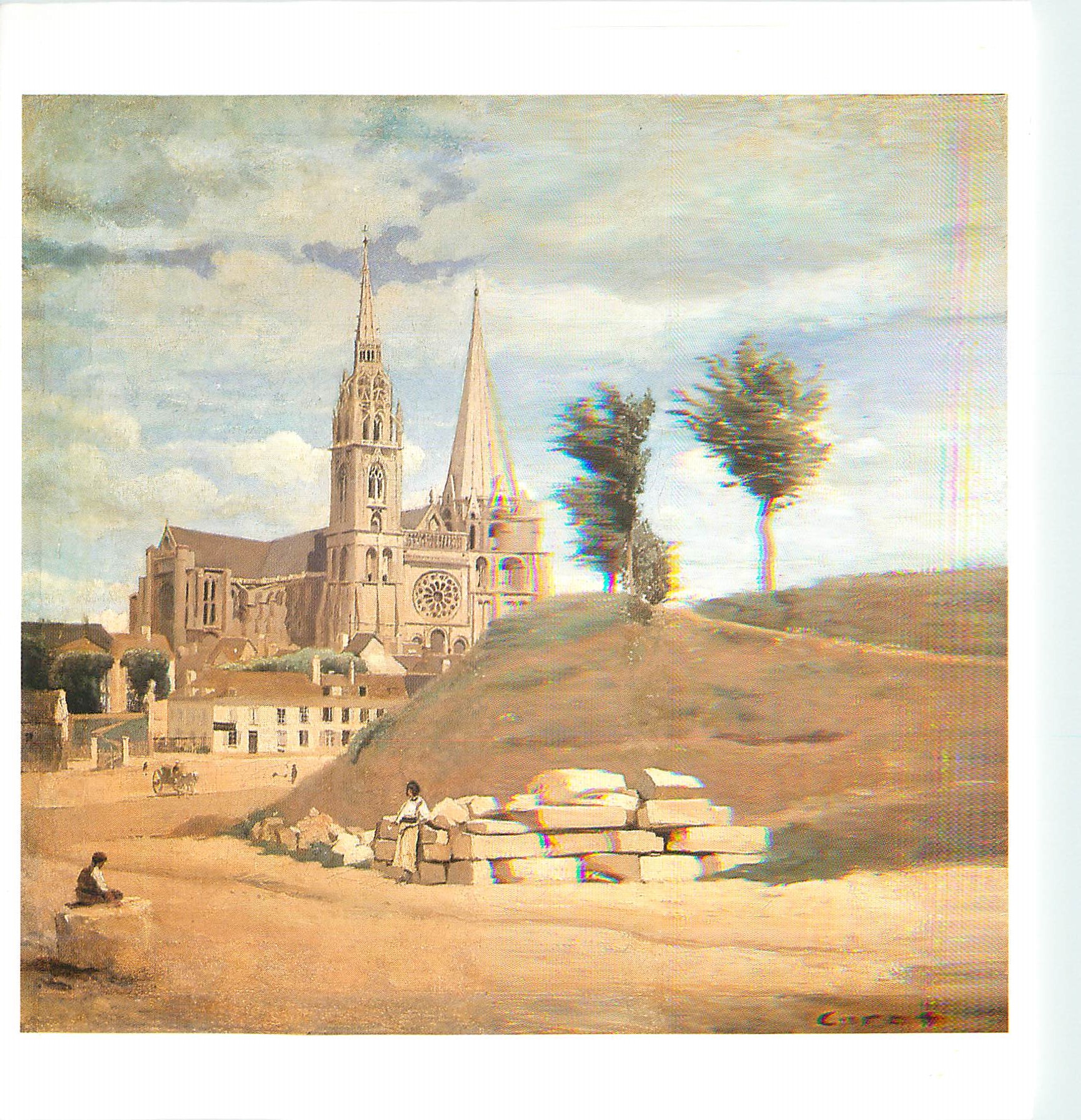 CPM Louvre Departement des Peintures Corot 1796 1875 La Cathedrale de Chartres 1830 Donation Etienne Moreau Nelaton 1906