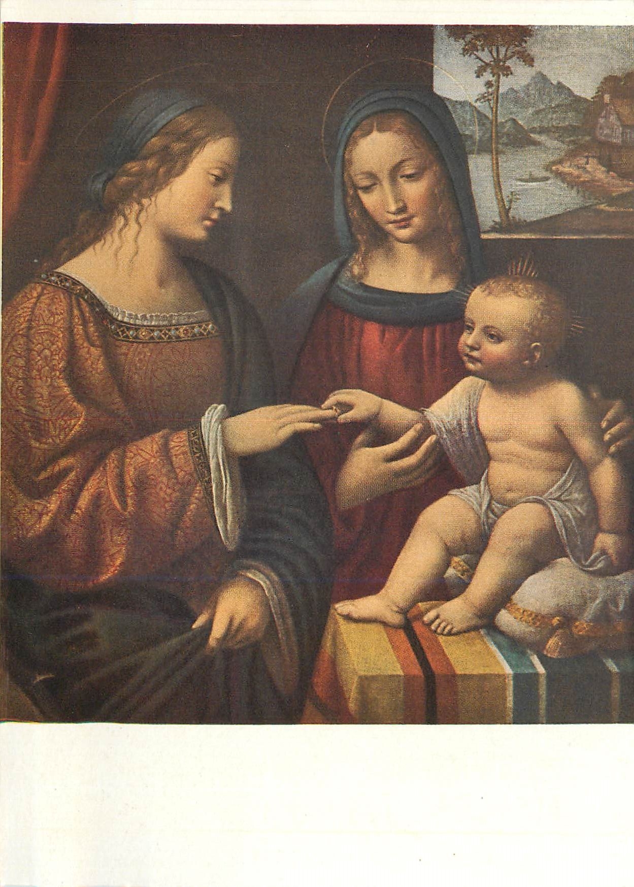CPM Musee Milan Bernadino Luini (vers 1475 apres 1533) Le Mariage Mistique de Sainte Catherine