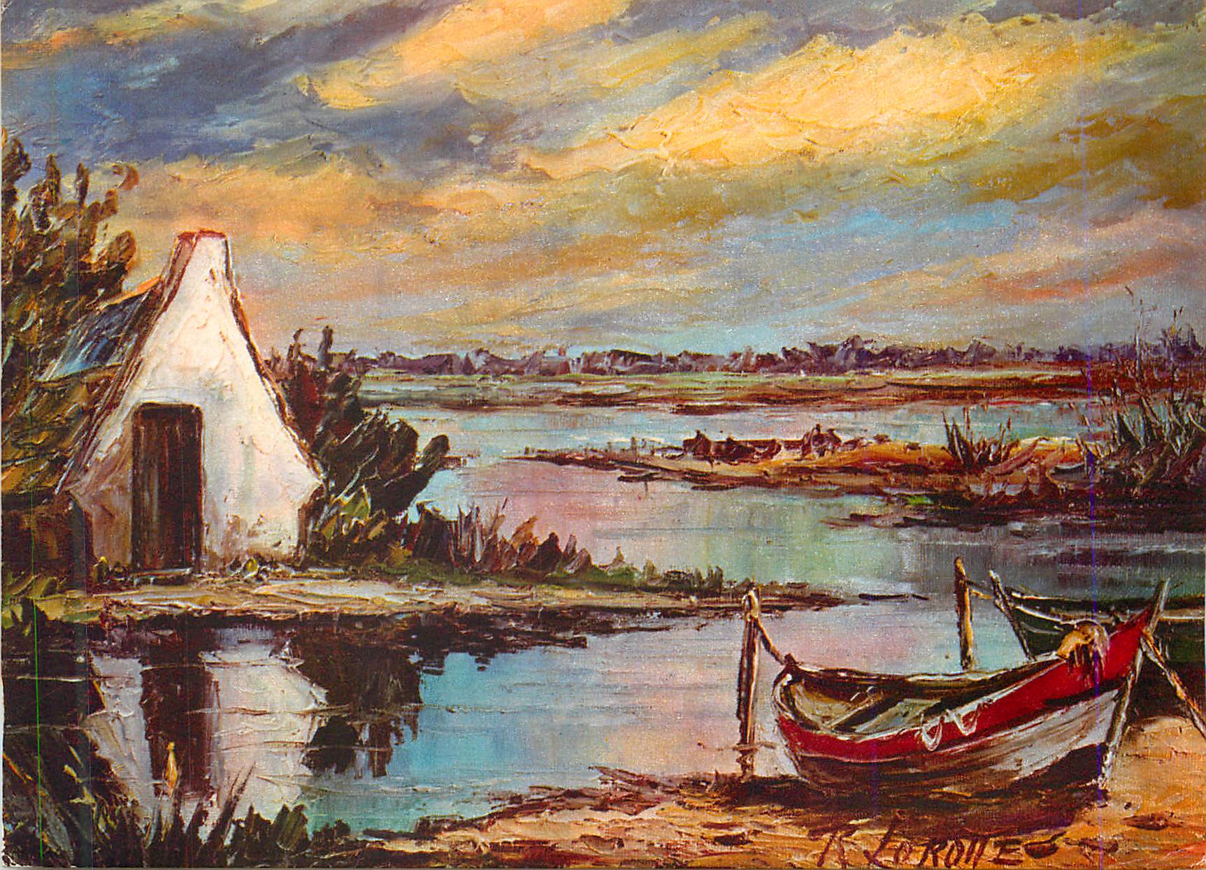 CPM En Camargue Peinture de R Lorotte