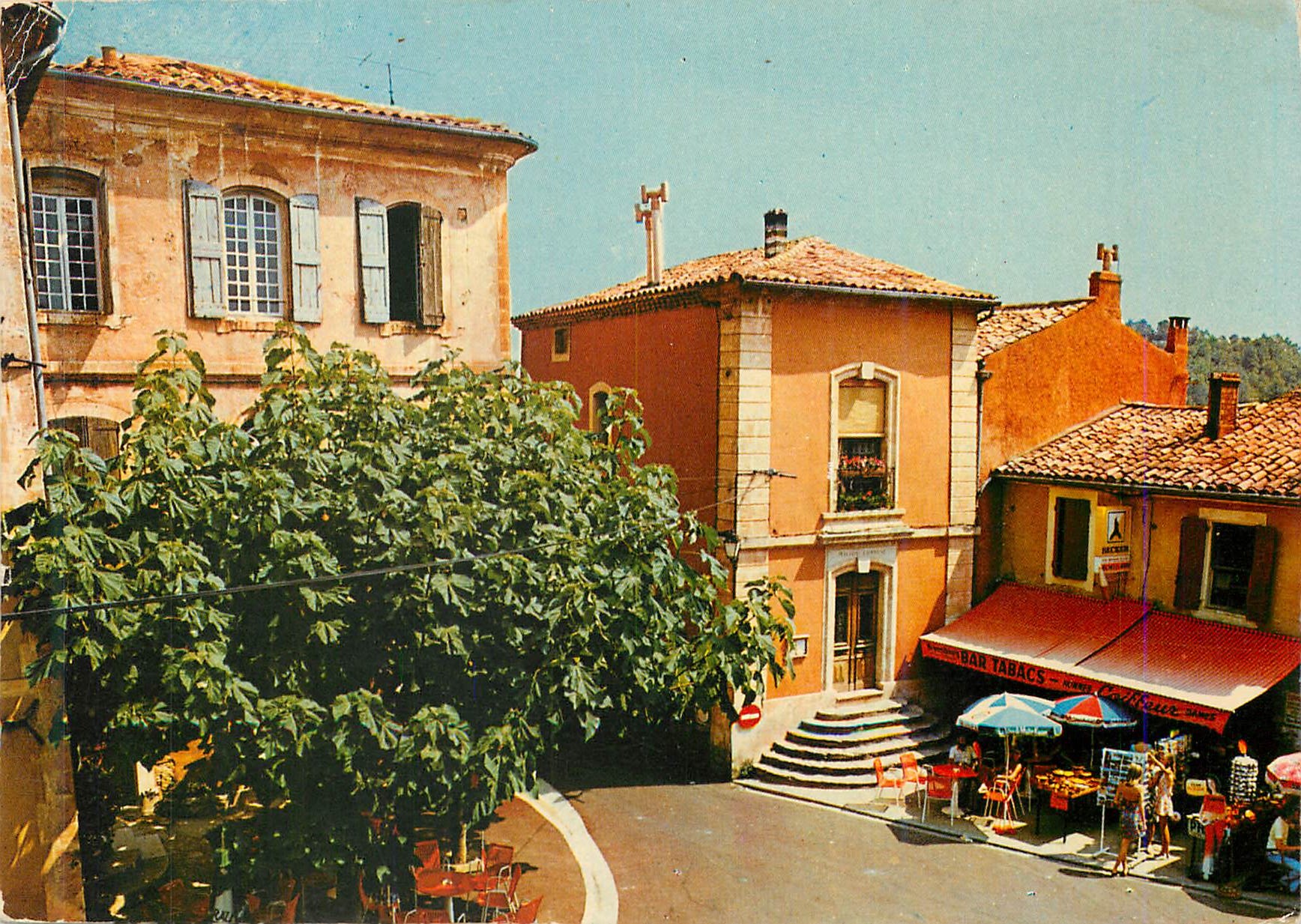 CPM Comtat Venaissin (Vaucluse) Roussillon La Place de la Maison Commune