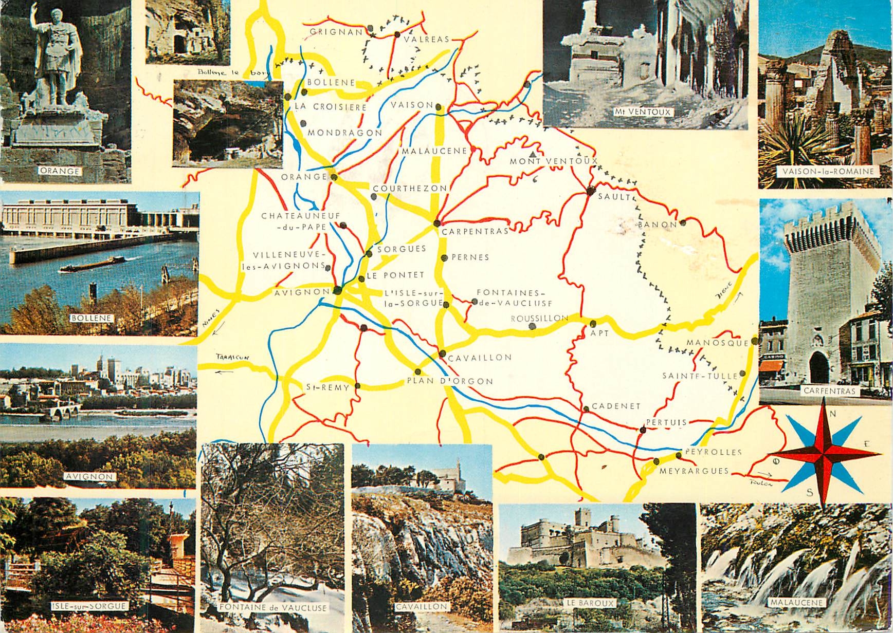 Carte régionale du Vaucluse — Éditions Magna, Lyon