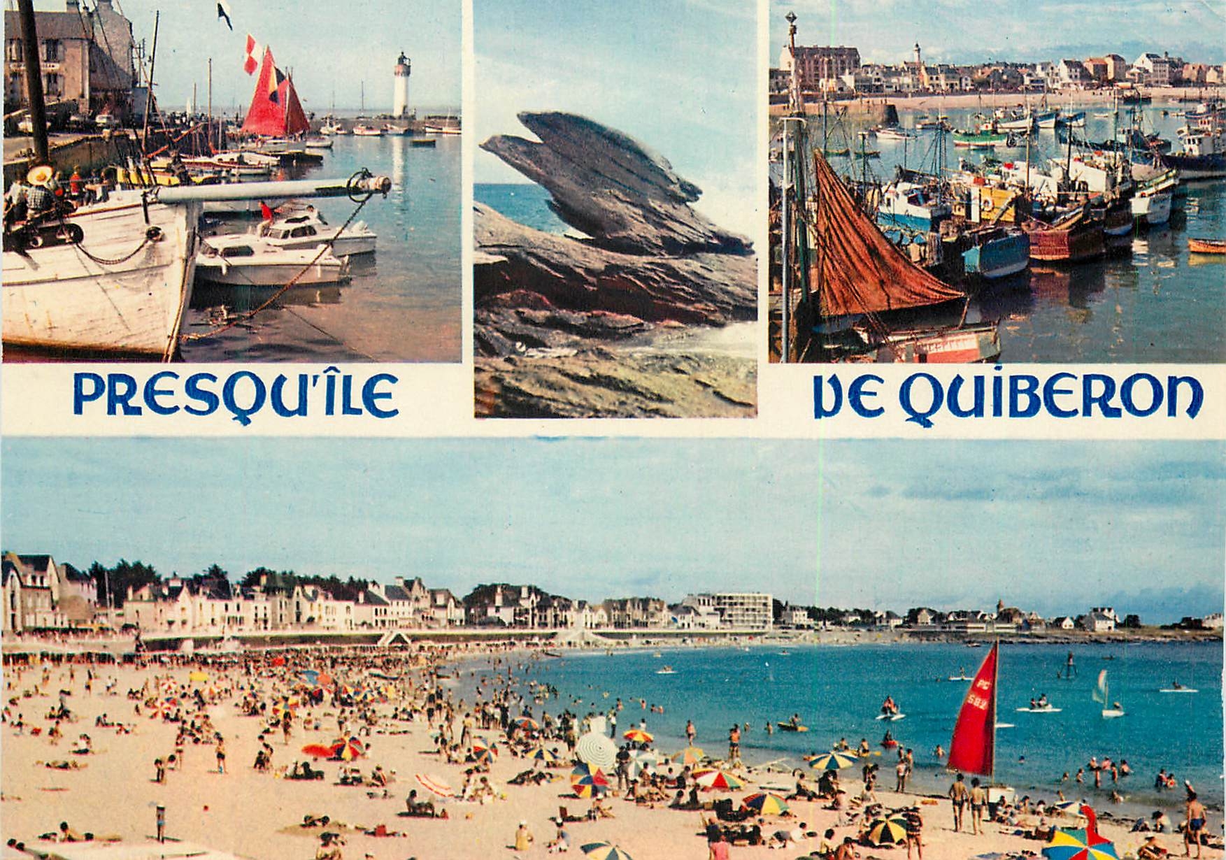 CPM Presqu'ile de Quiberon L'Aigle Port Maria et Port Haliguen