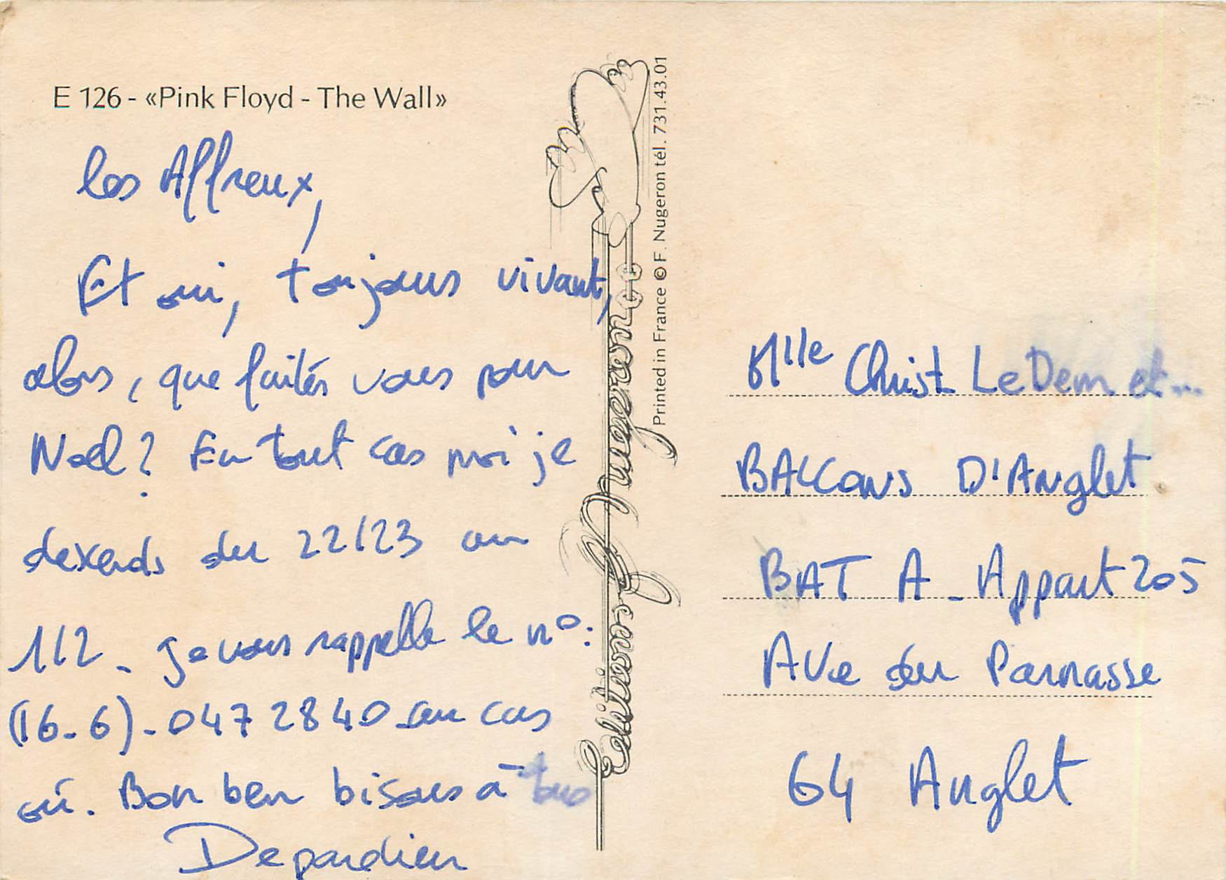 CPM Election Officielle Festival de Cannes Pink Floyd The Wall — Rückseite