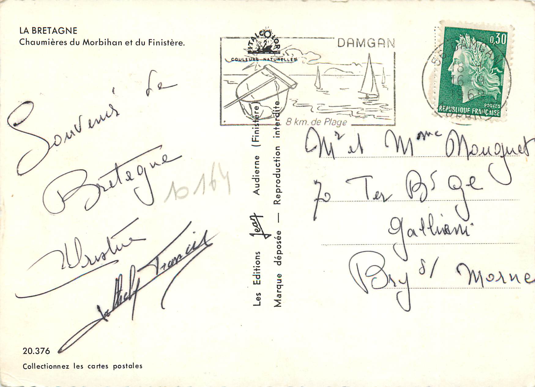 Chaumières et Bretonnnes — Les Chaumières du Morbihan et du Finistère — Éditions Audierne — Verso