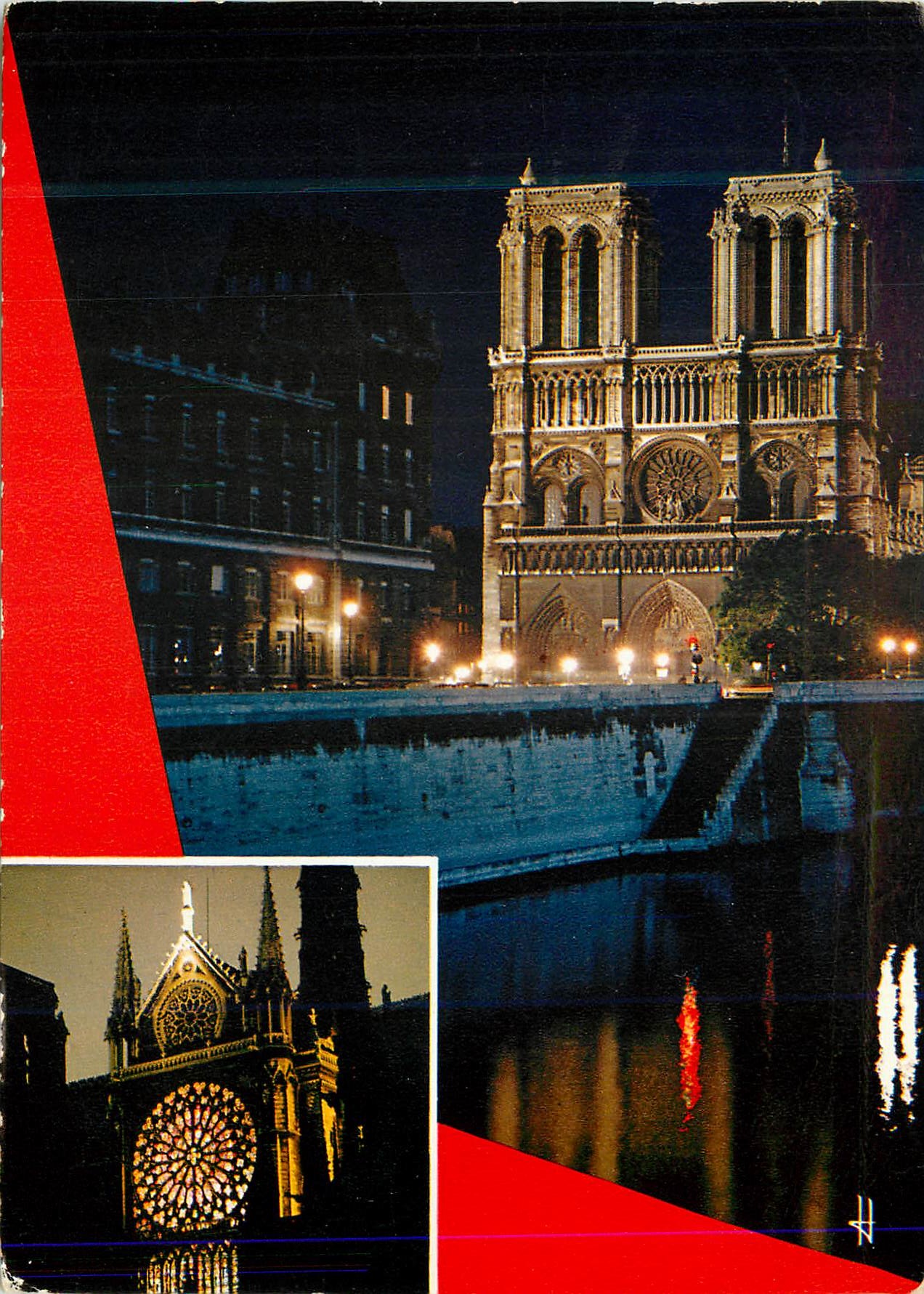 CPM France Paris Embrasement de Notre Dame