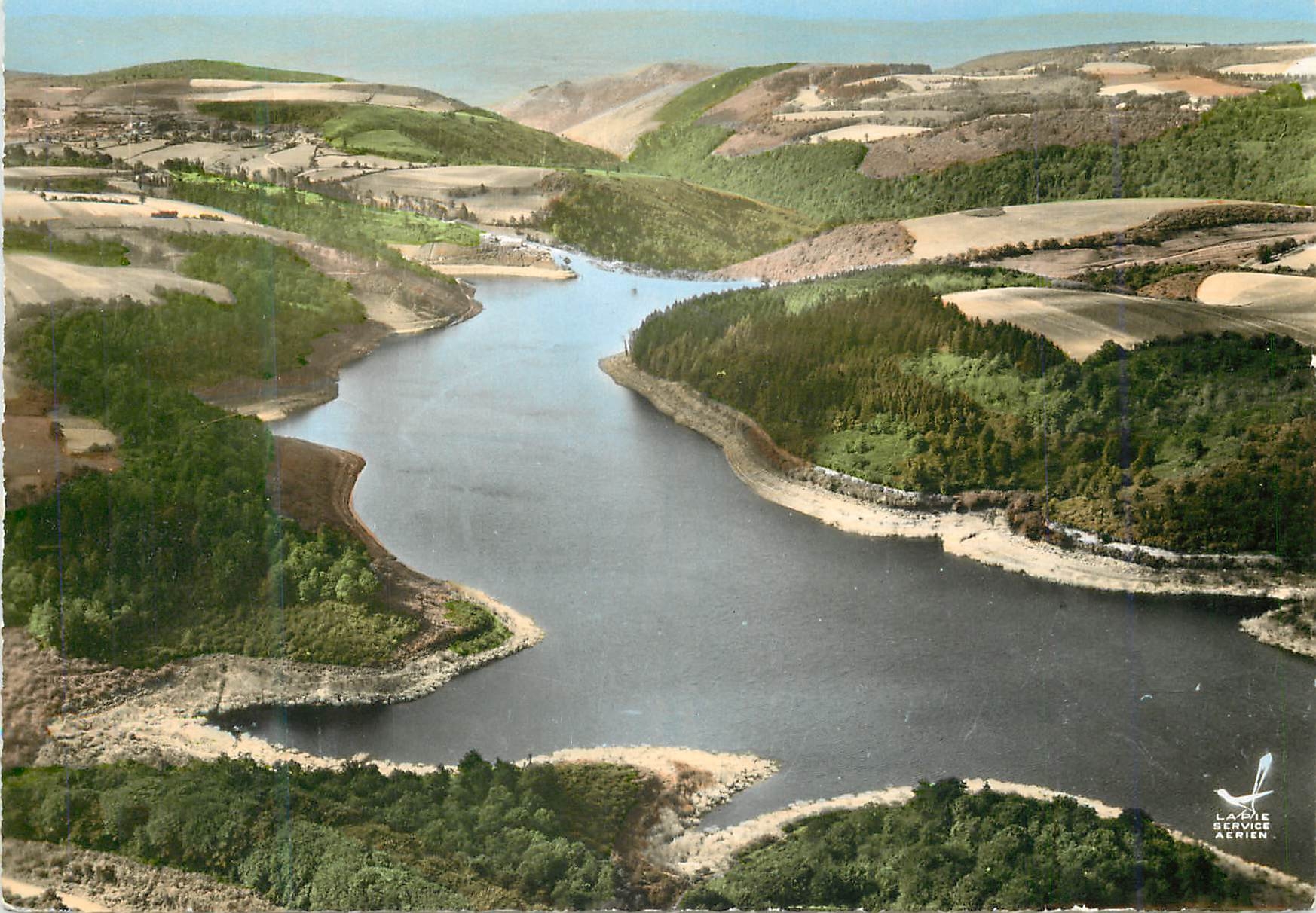 CPM En Avion au Dessus de Les Cammazes (Tarn) Le Barrage