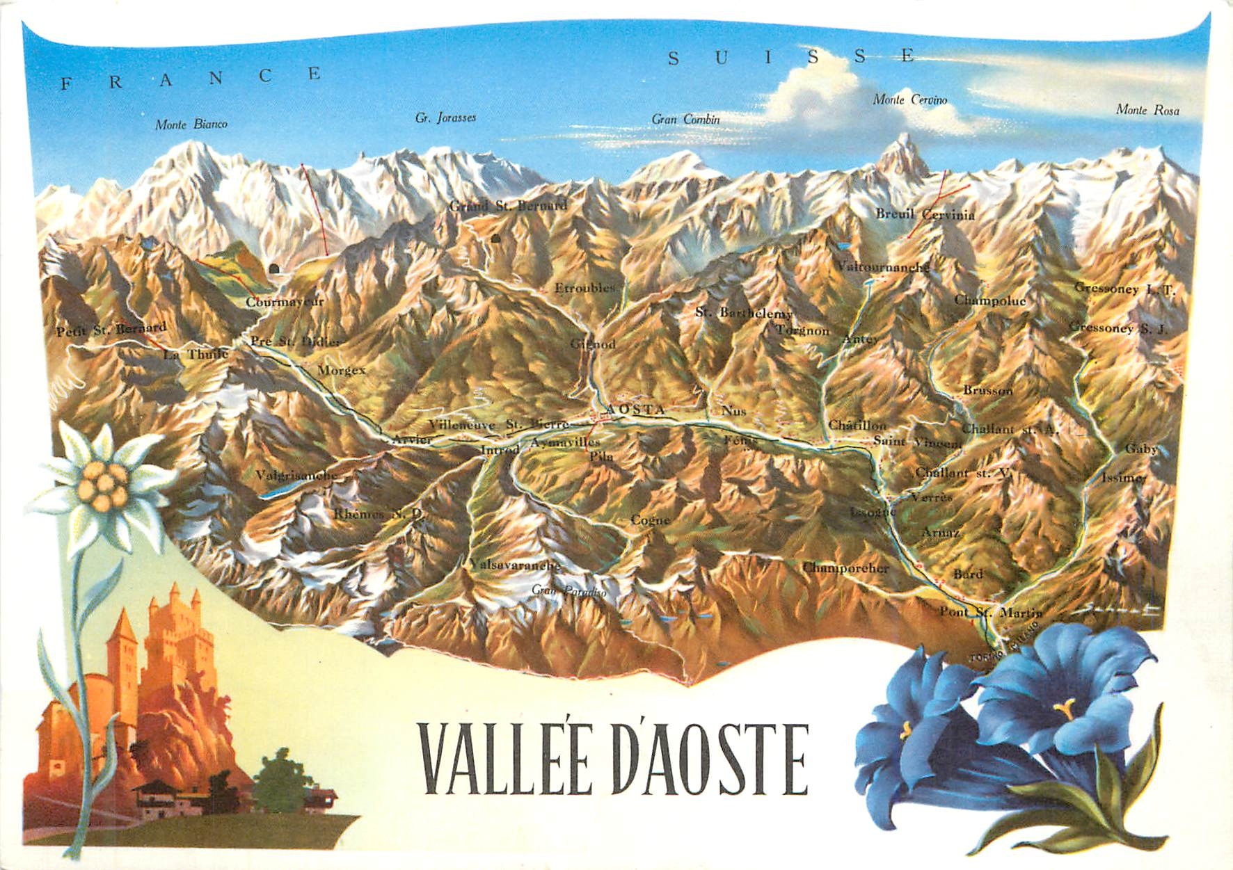 CPM Vallee d'Aoste Hommage du Departement Regional du Tourisme Aoste