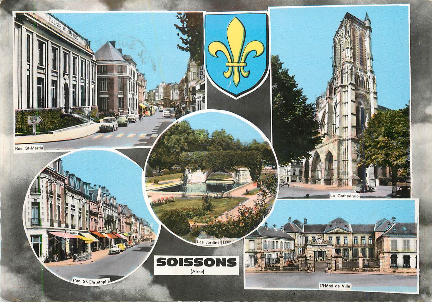Soissons — vue panoramique — C 64, éditée par P.A.D.E.M.