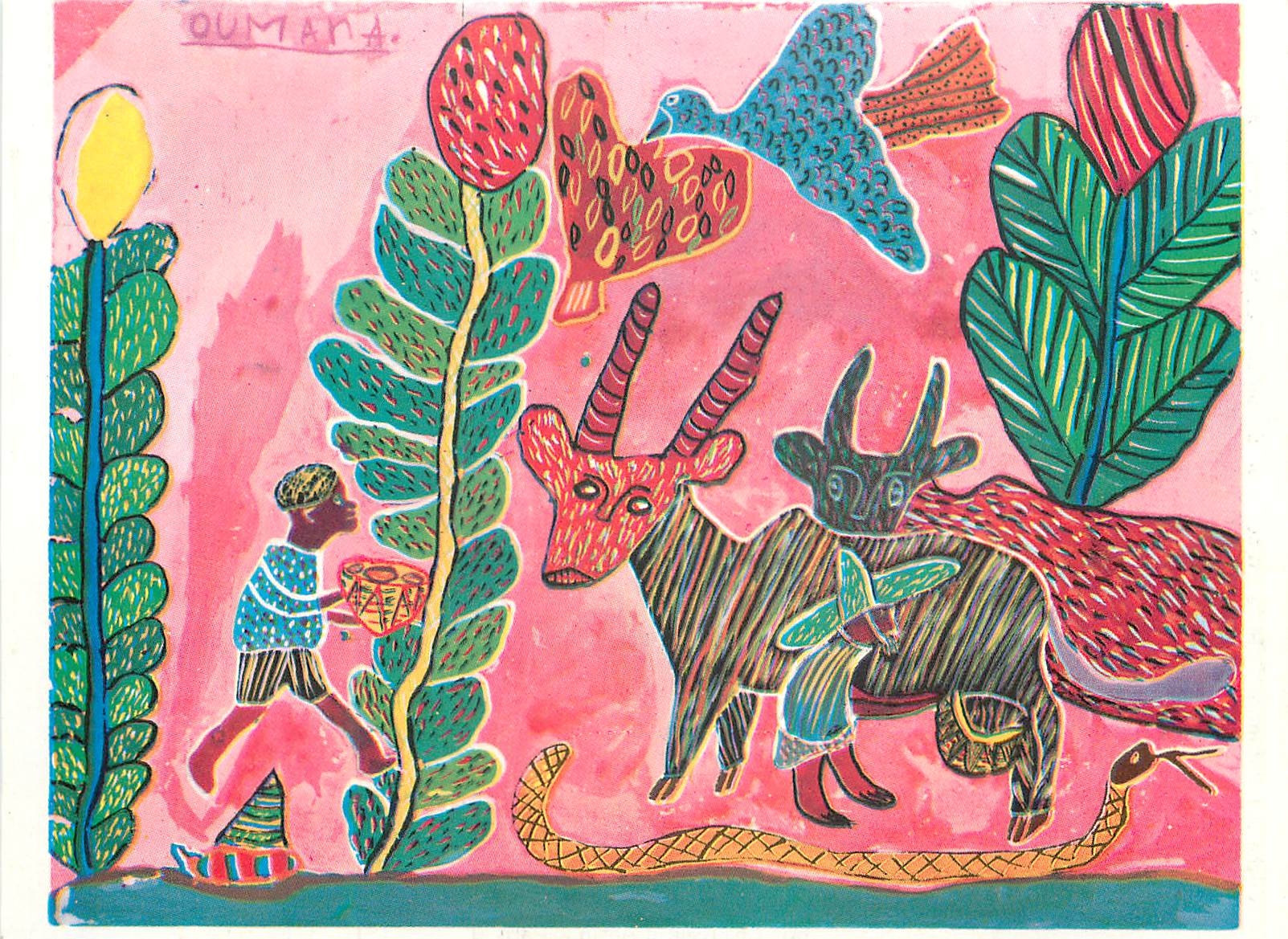 CPM Cliche Art Enfantin ICEM Fait d'Apres un Dessin de l'Ecole de Piota Cameroun (M Brassard)