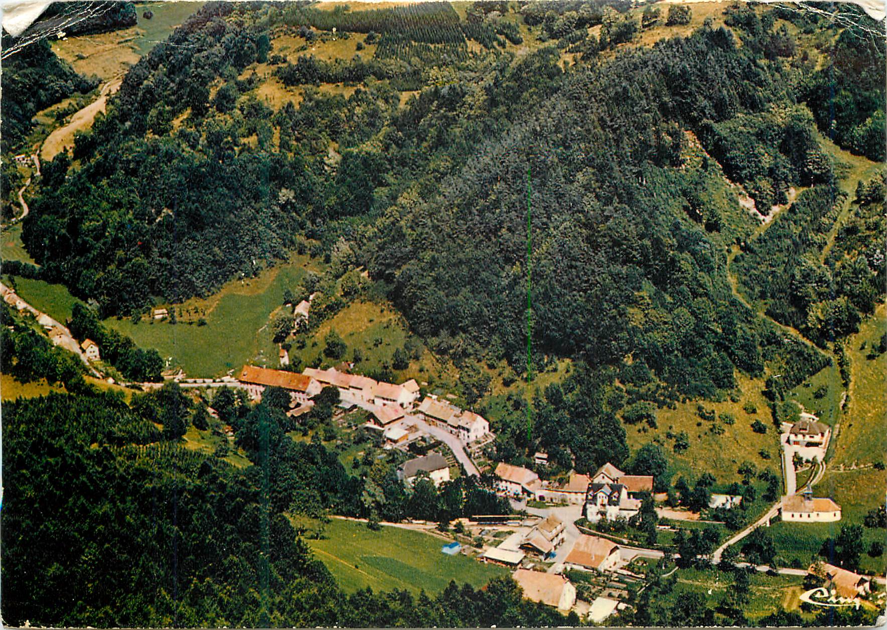 Ste-Croix-aux-Mines — Vue aérienne - Petit Rombach — Imprimeur Combier, Mâcon