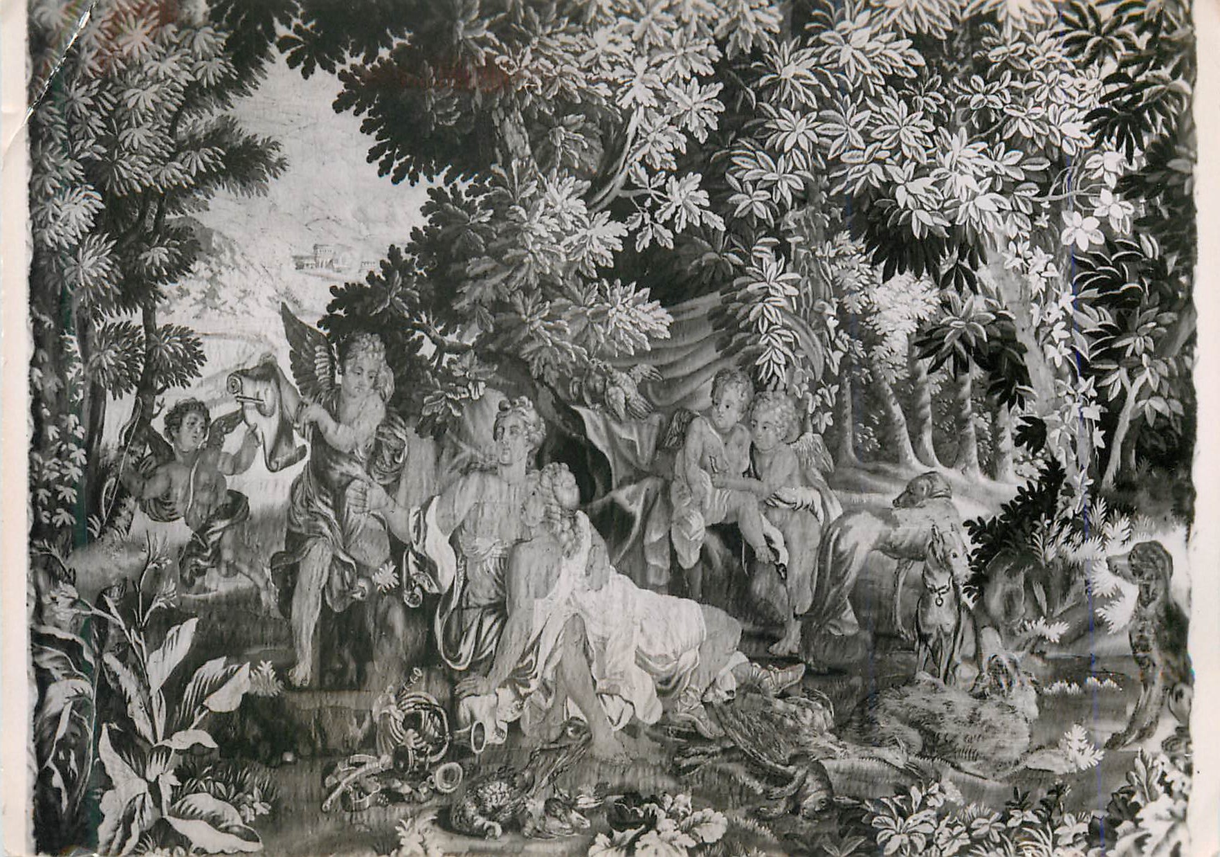 CPM Tapisserie d'Epoque Louis XIV Venus et Adonis Chateau de Talcy (Loir et Cher)