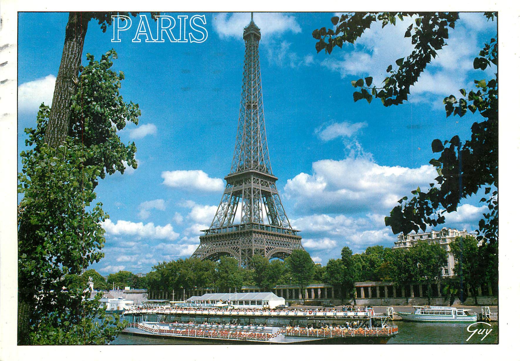 CPM Paris et Ses Merveilles La Seine et la Tour Eiffel (1887 1889)