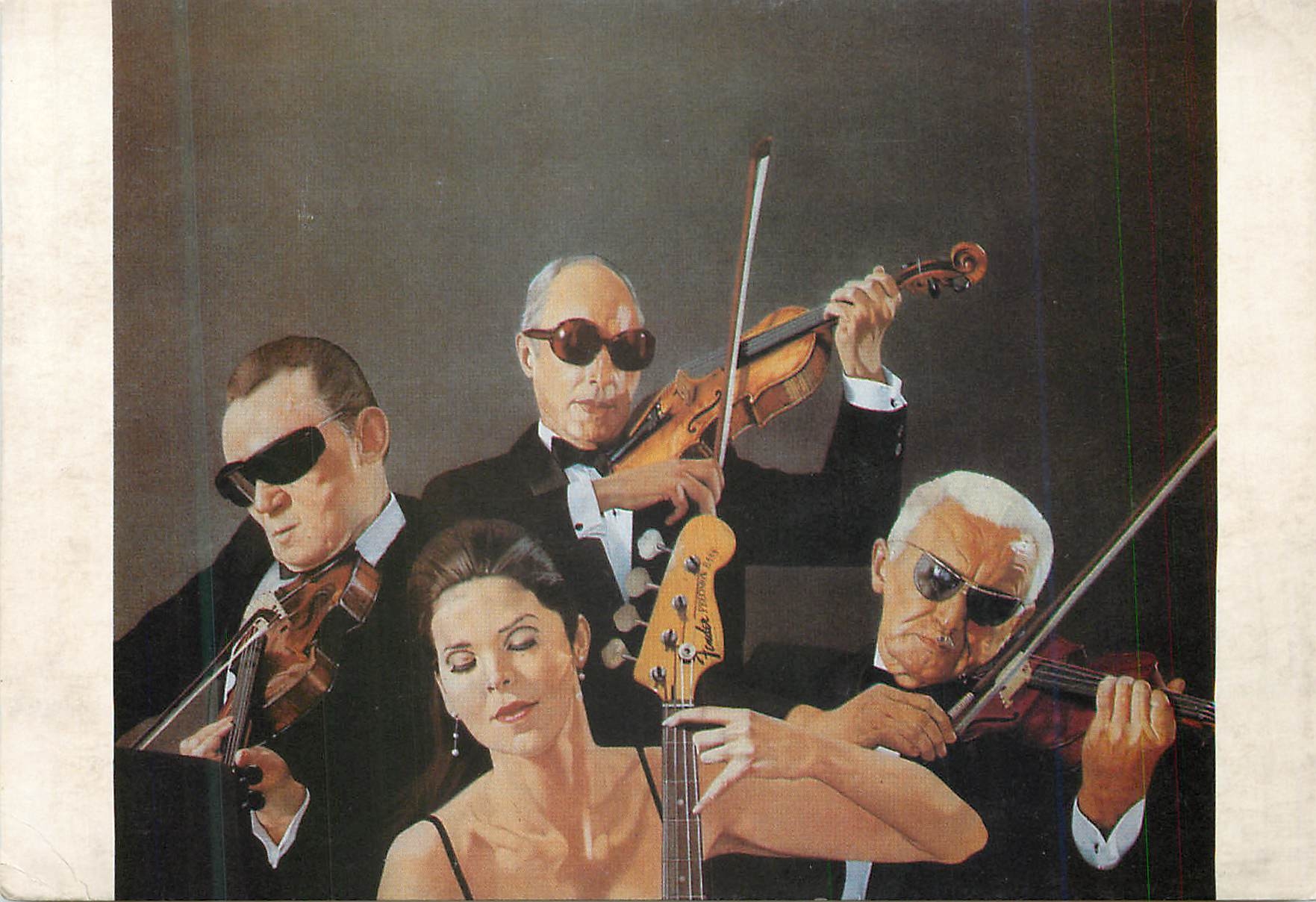 CPM Nicholas Treadwell Gallery London String Quartet By Nick Cudworth Pastel Crayon on White Paper