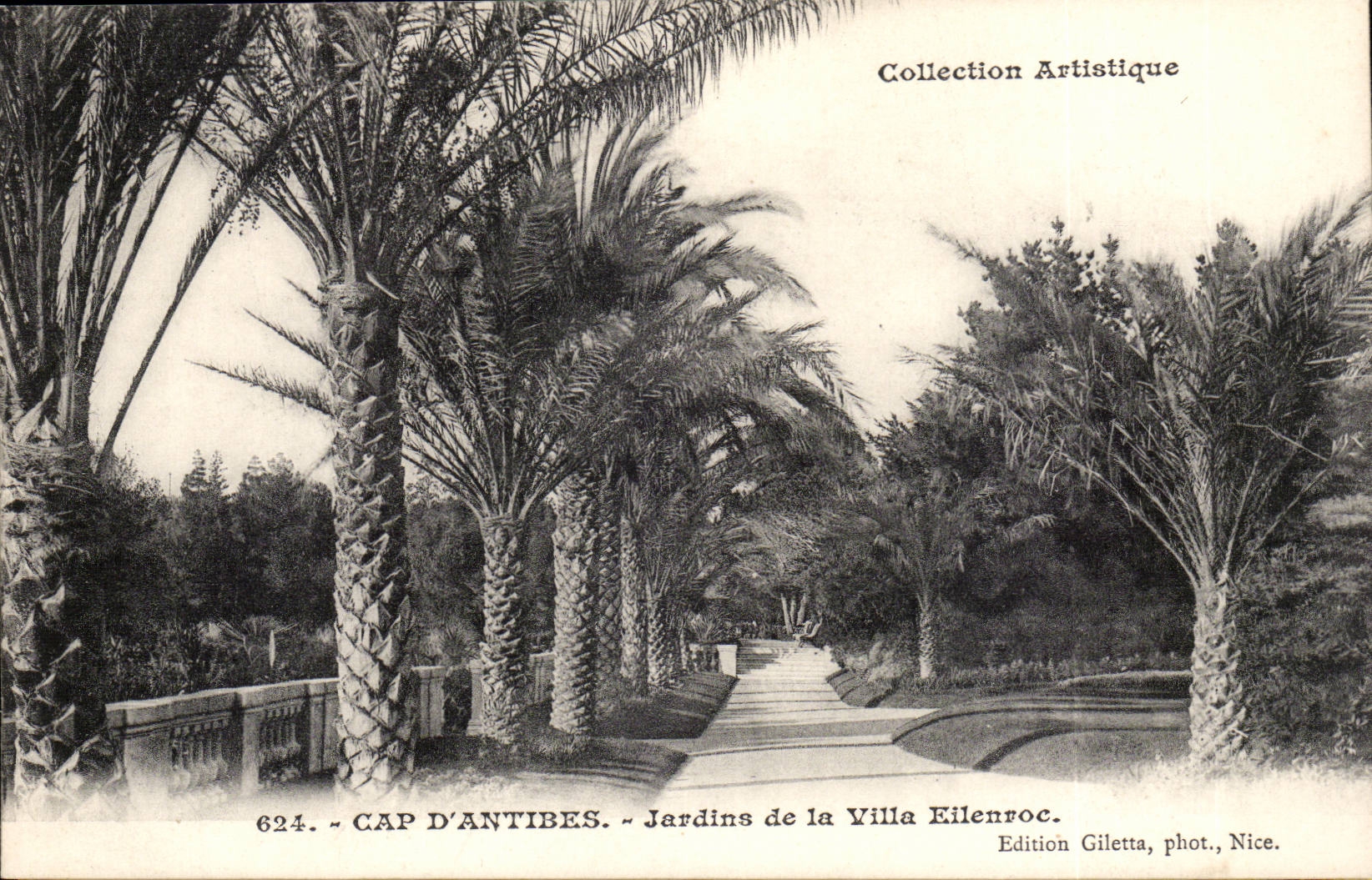 Cap d'Antibes — Jardins de la Villa Eilenroc — Édition Giletta, phot., Nice.
