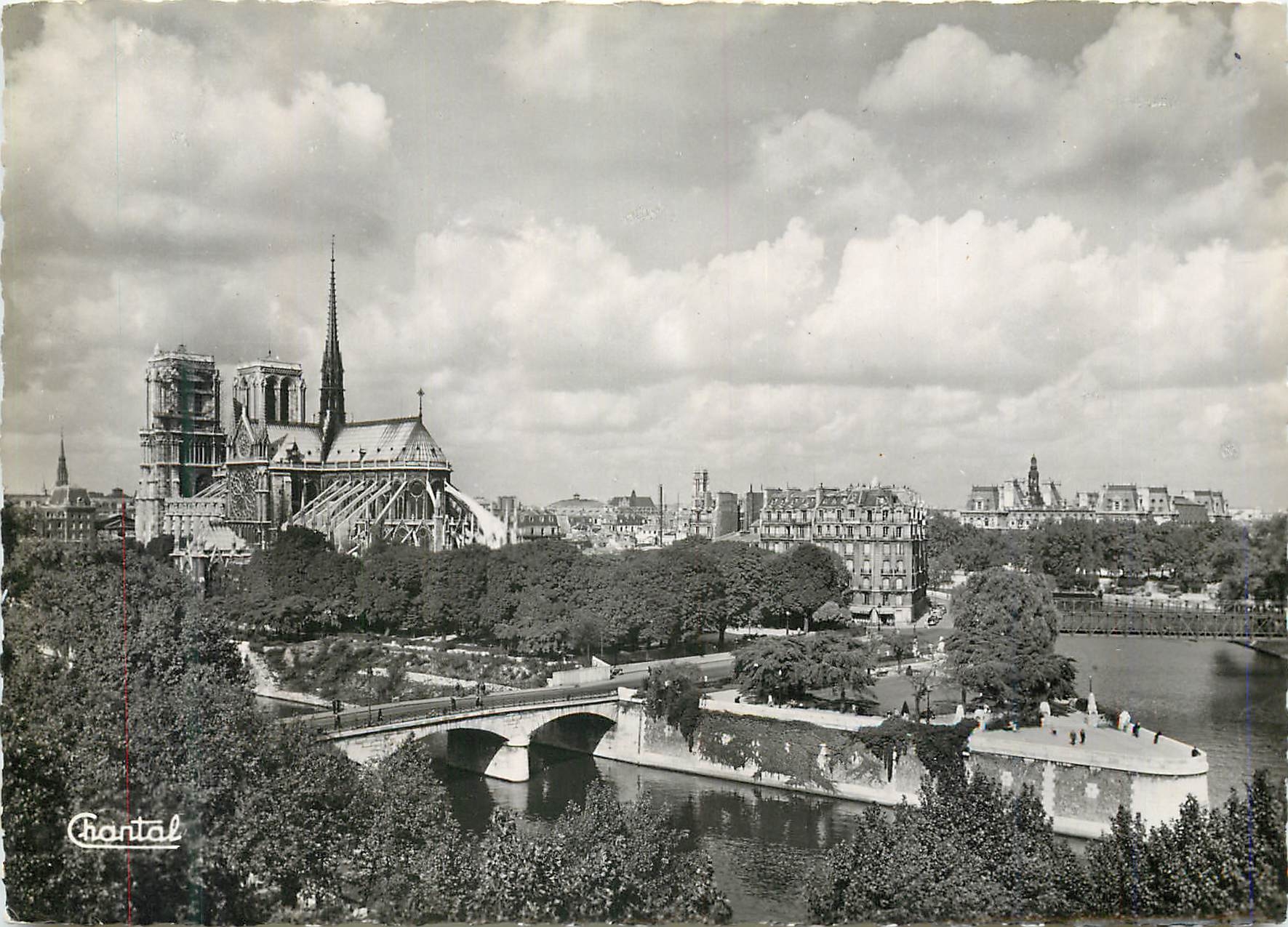 CPM Paris 885 notre dame et jardins de l archeveche