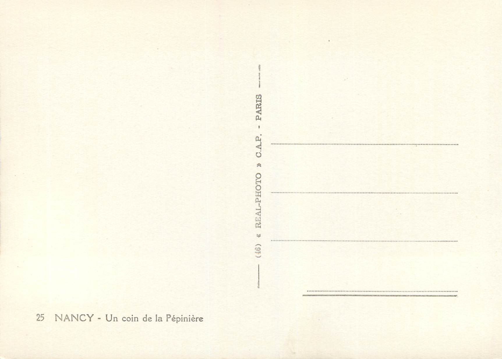 CPM Nancy 25 un coin de la pepiniere — Rückseite