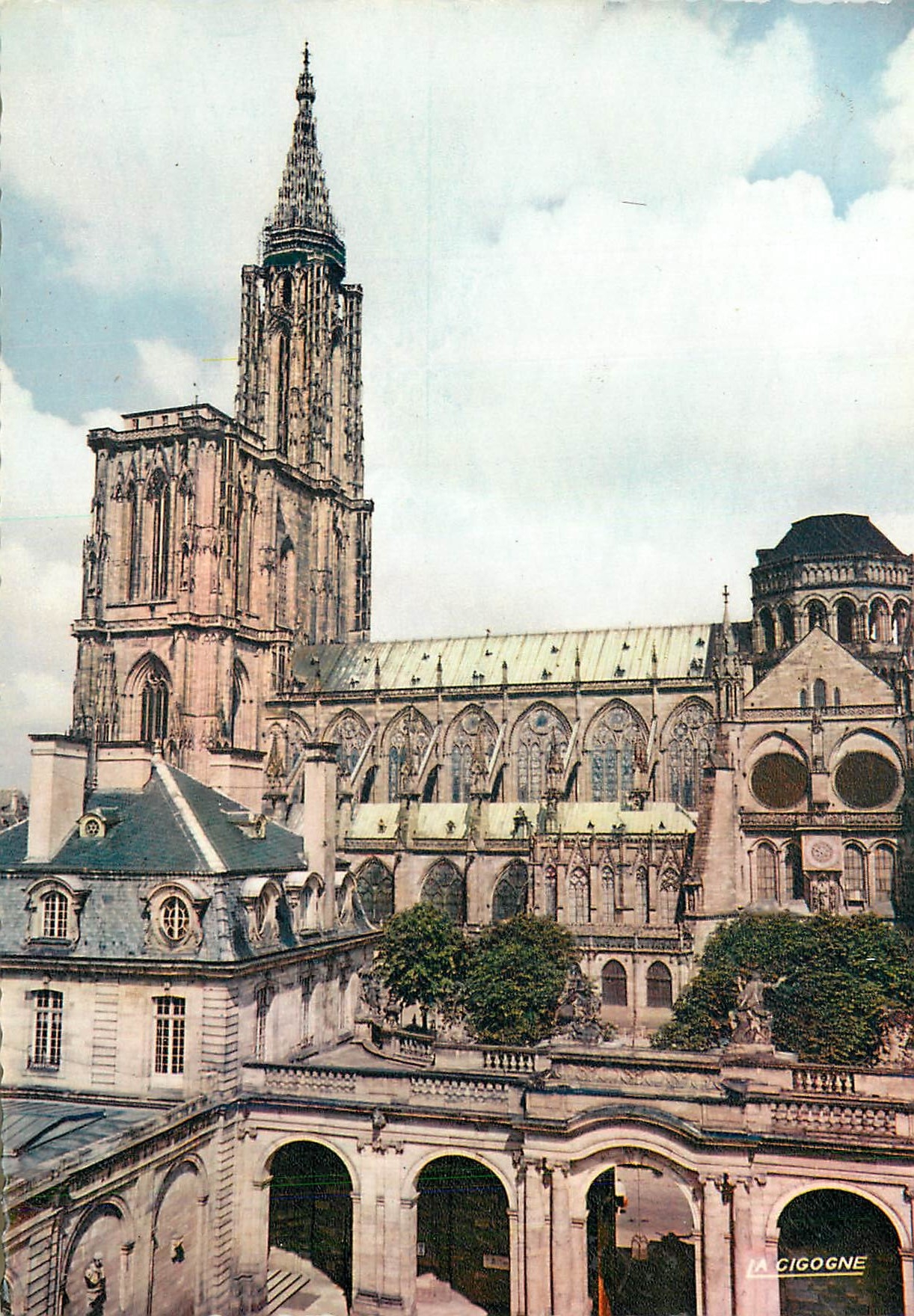 CPM L alsace pittoresque strasbourg 67 482 119 la cathedrale vue du palais rohan