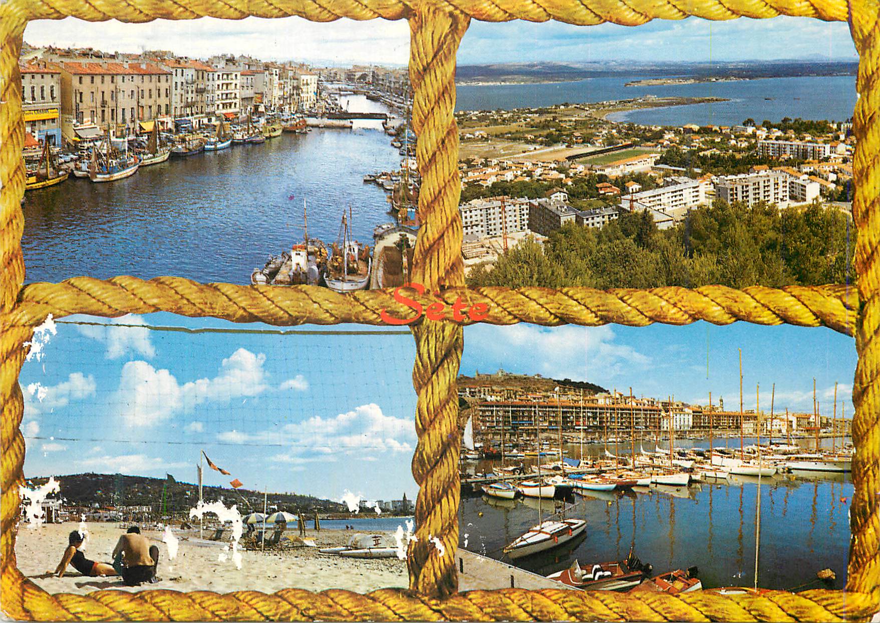 CPM Au pays du soleil sete(herault) le grand canal vue generale