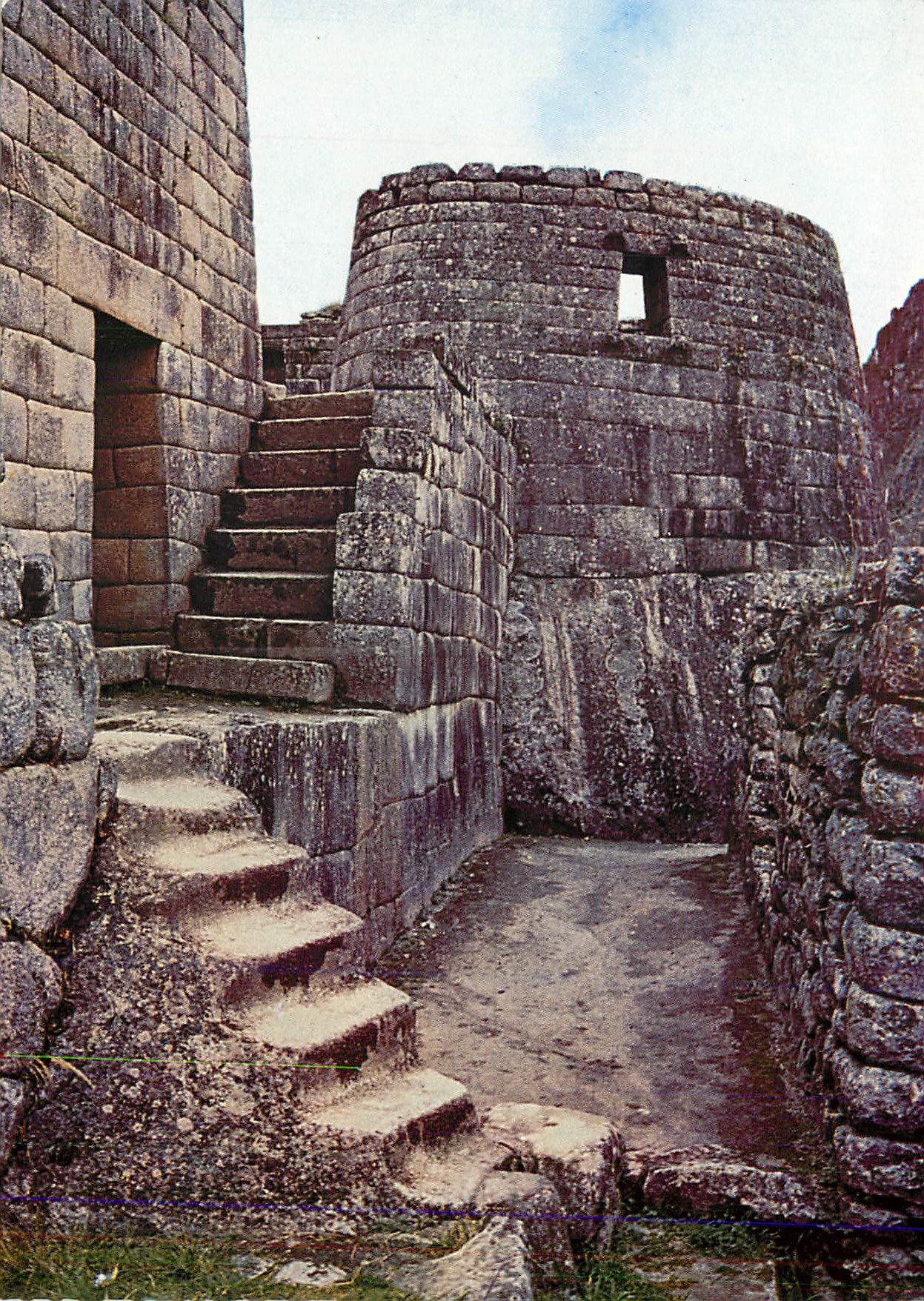 CPM Machu picchu 542 detail de una de las partes mas interesantes de las ruinas