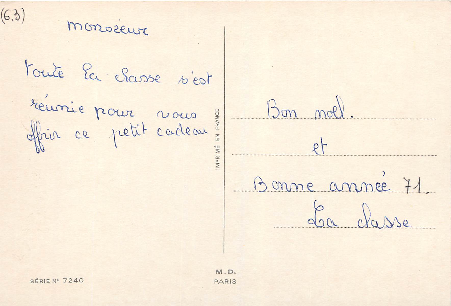 CPM Bonne annee — Rückseite