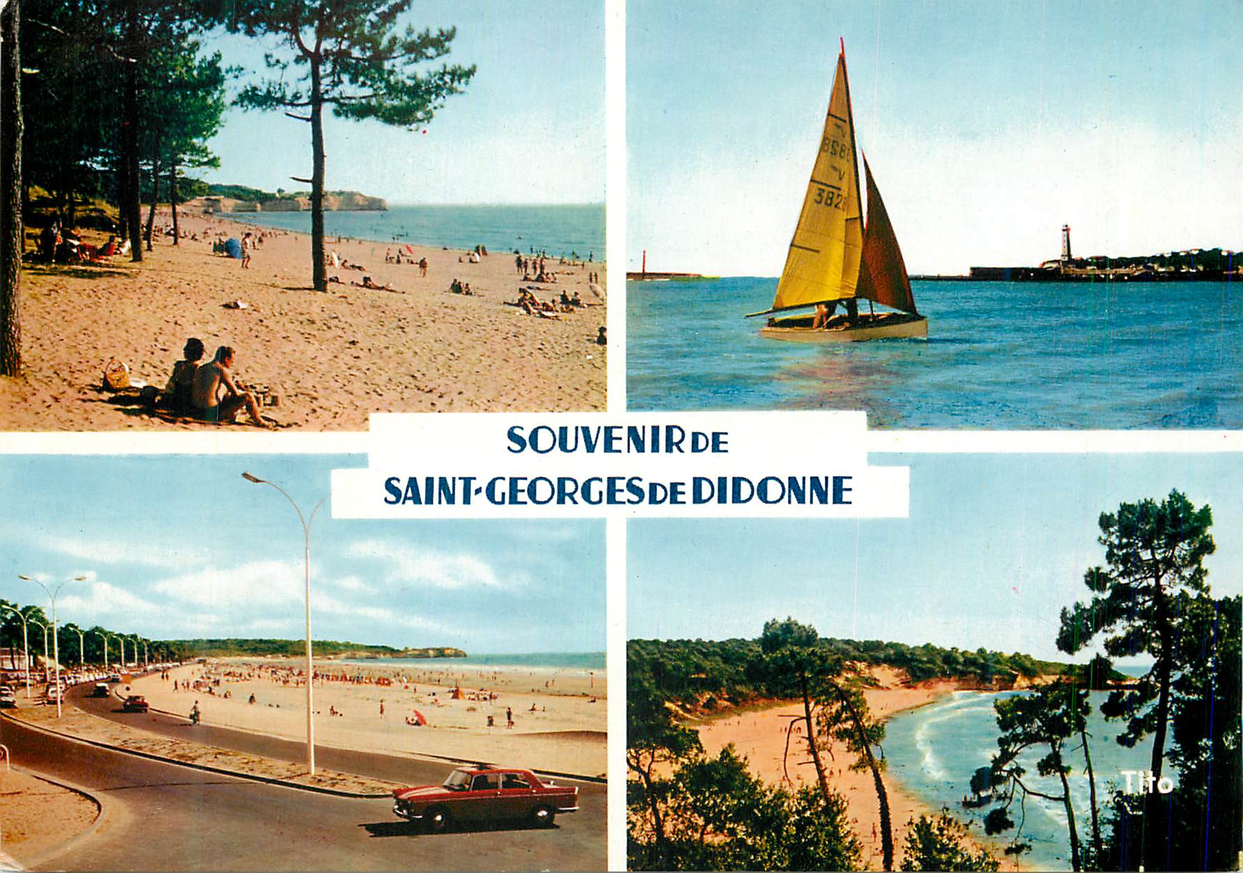 CPM Saint georges de didonne 341 la plage le phare le boulevard la plage de suzac