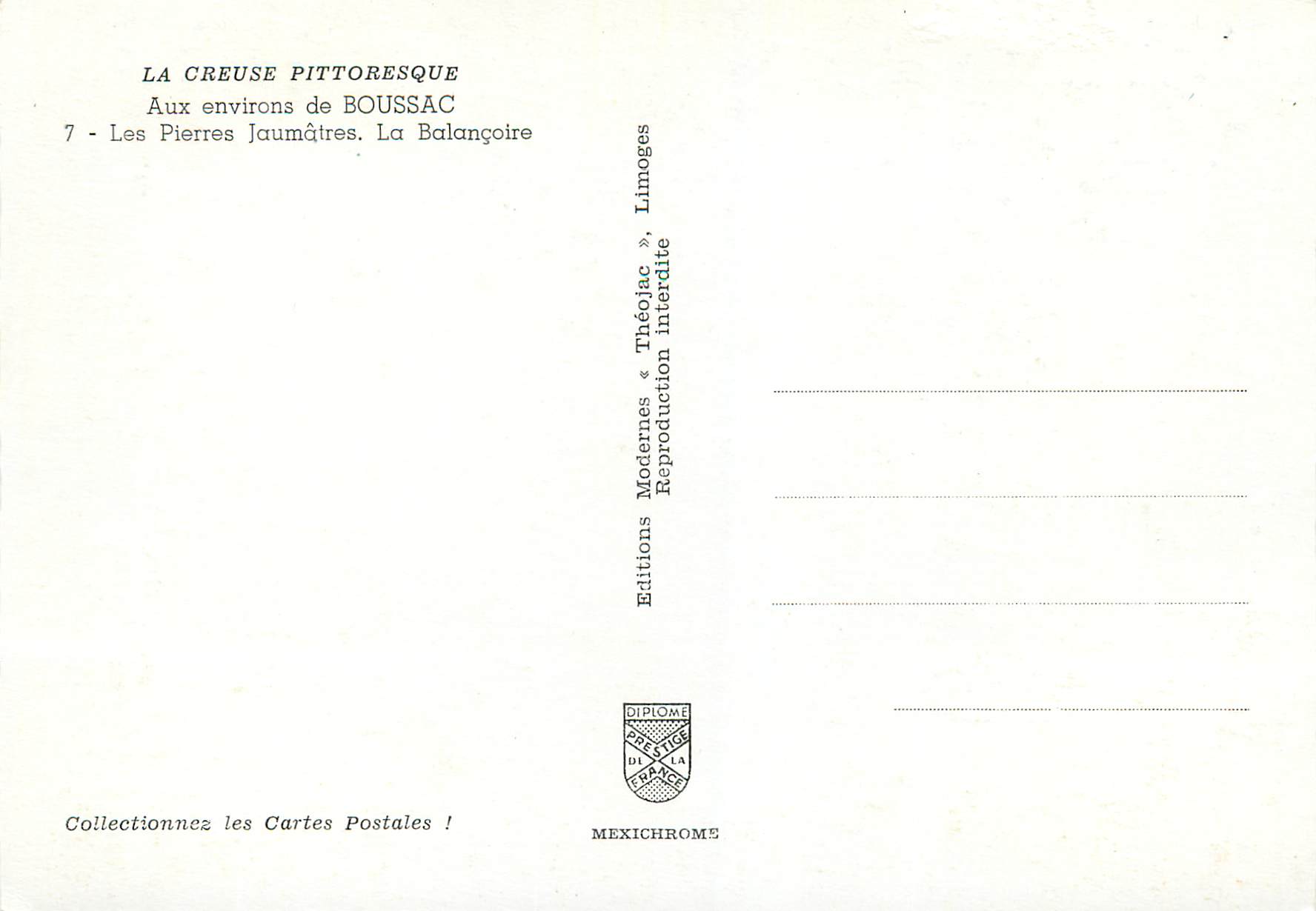 Les Pierres Jaumâtres — La Balançoire — Éditions Modernes « Théoïac » — Back