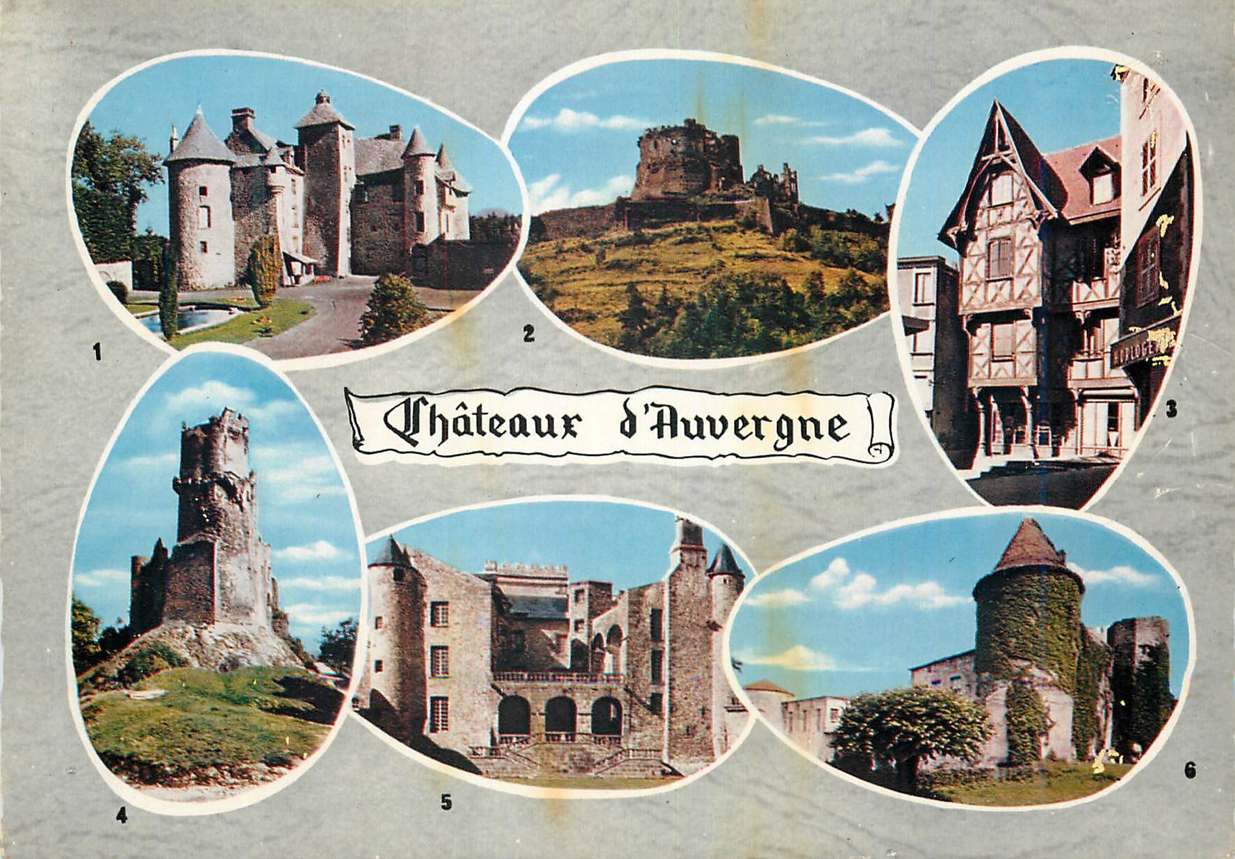 CPM 6300008 l auvergne et ses chateaux Cordes Murol Le Pirou Tournoel Chazeron Ravel