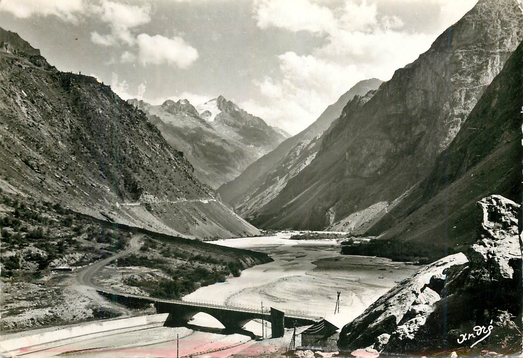 Route de La Berarde — Pont du Plan du Lac — Édition d'Art André, Grenoble