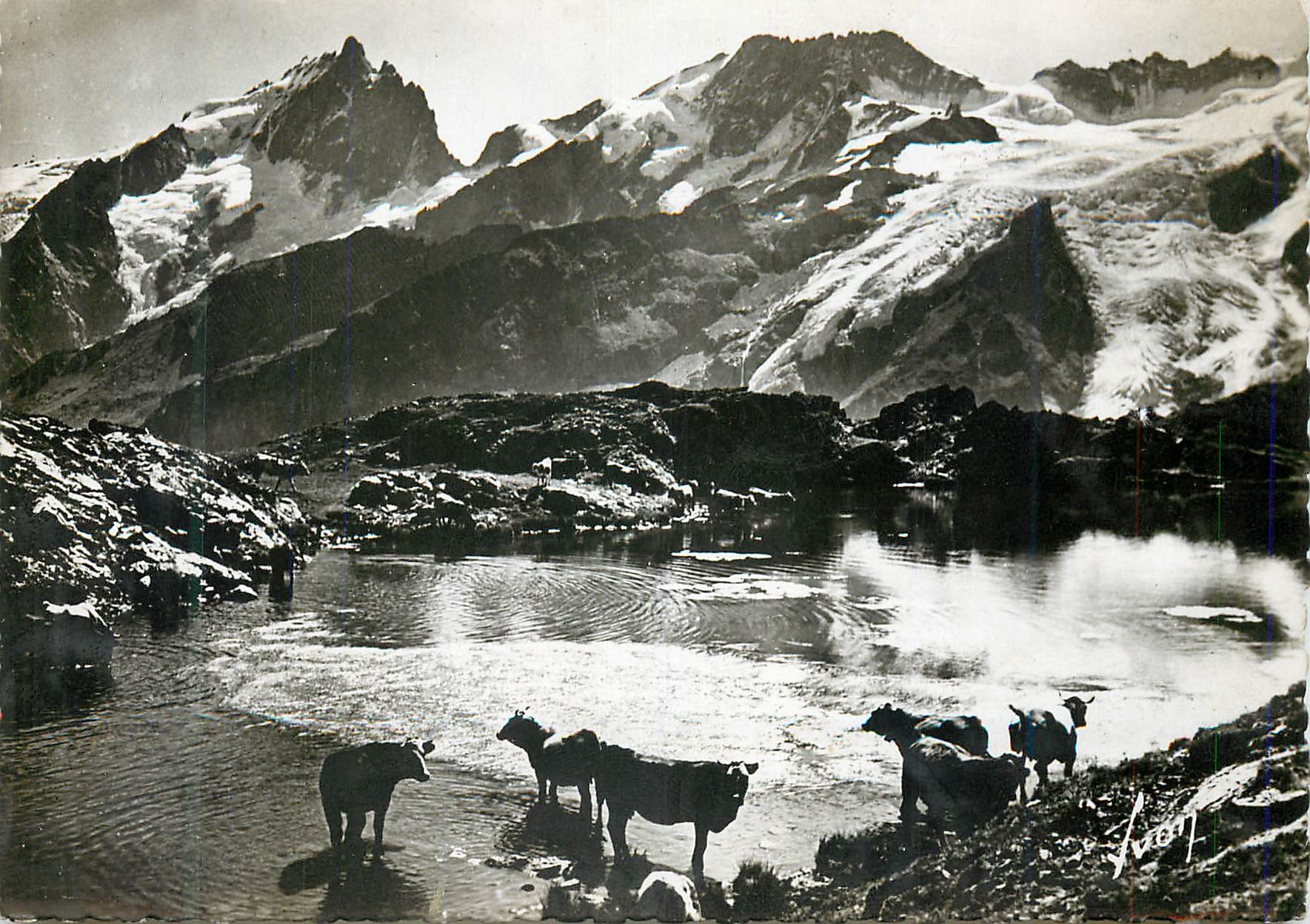 CPM La grave (htes alpes) plateau d en paris le lac lerie (2375 m) la meije