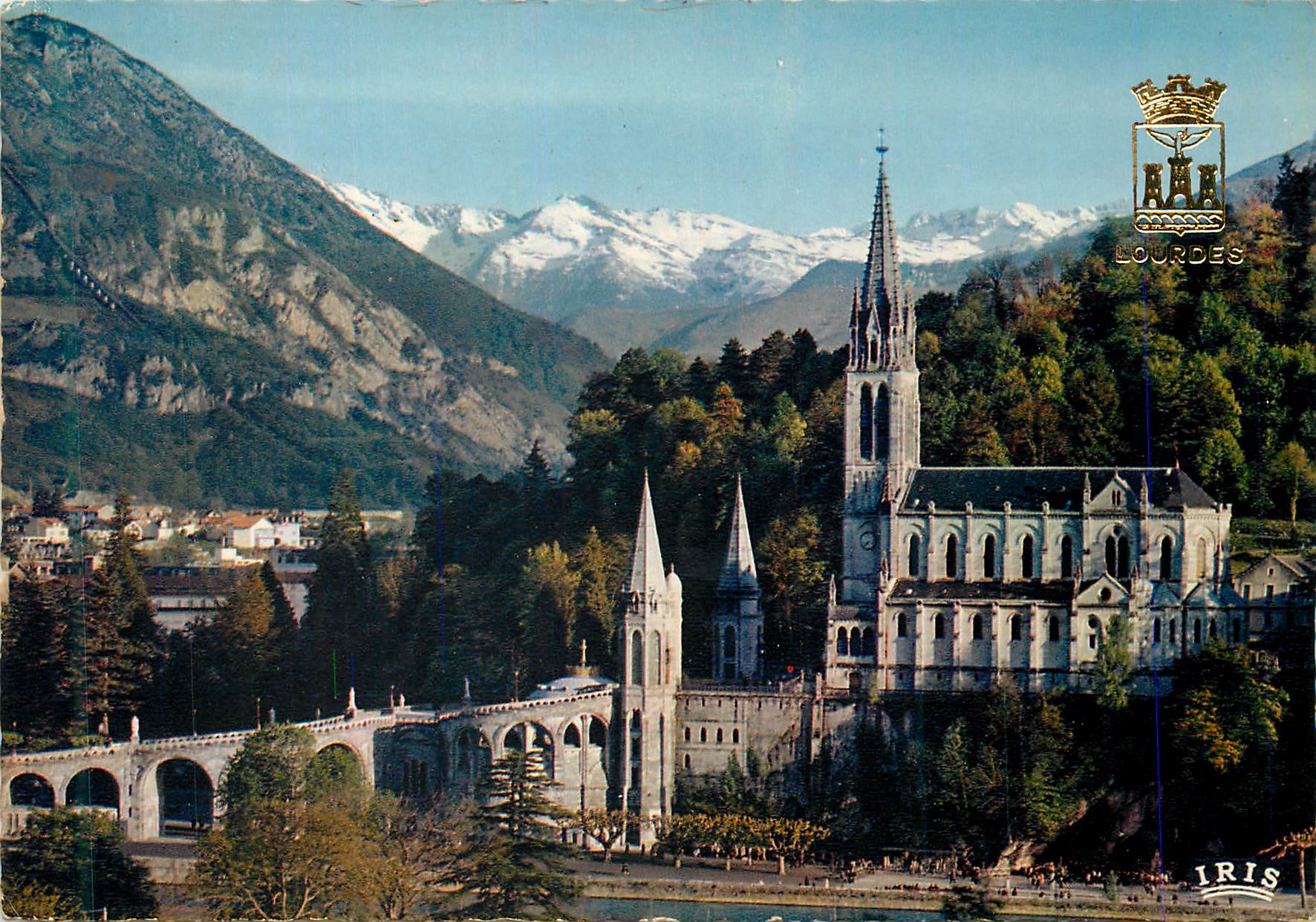 CPM 37b lourdes la basilique et le pic du jer