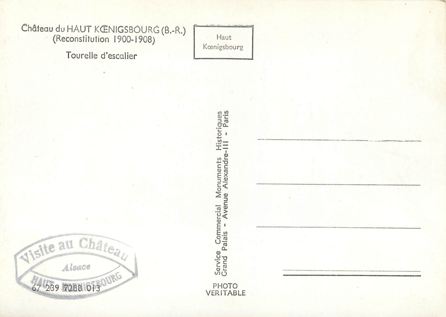 Château du Haut-Kœnigsbourg — Tourelle d'escalier — Service Commercial Historiques, Paris — Reverso