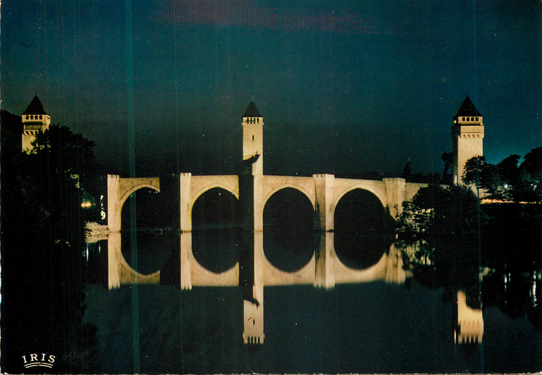 CPM La vallee du lot cahors en quercy 57 le pont valentre xiv siecle effet de nuit