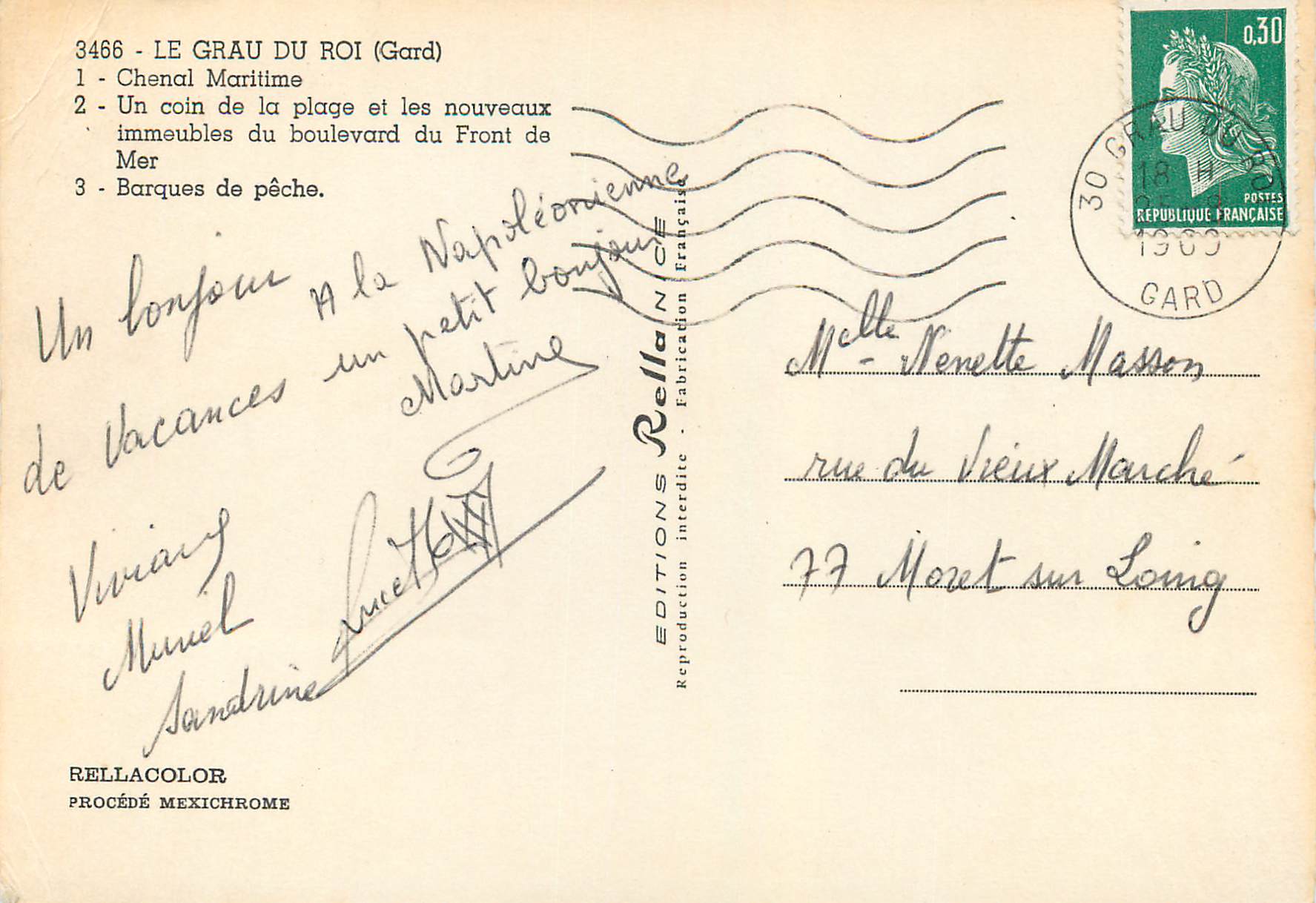 CPM 3466 le grau du roi (gard) Bateaux de peche — Rückseite